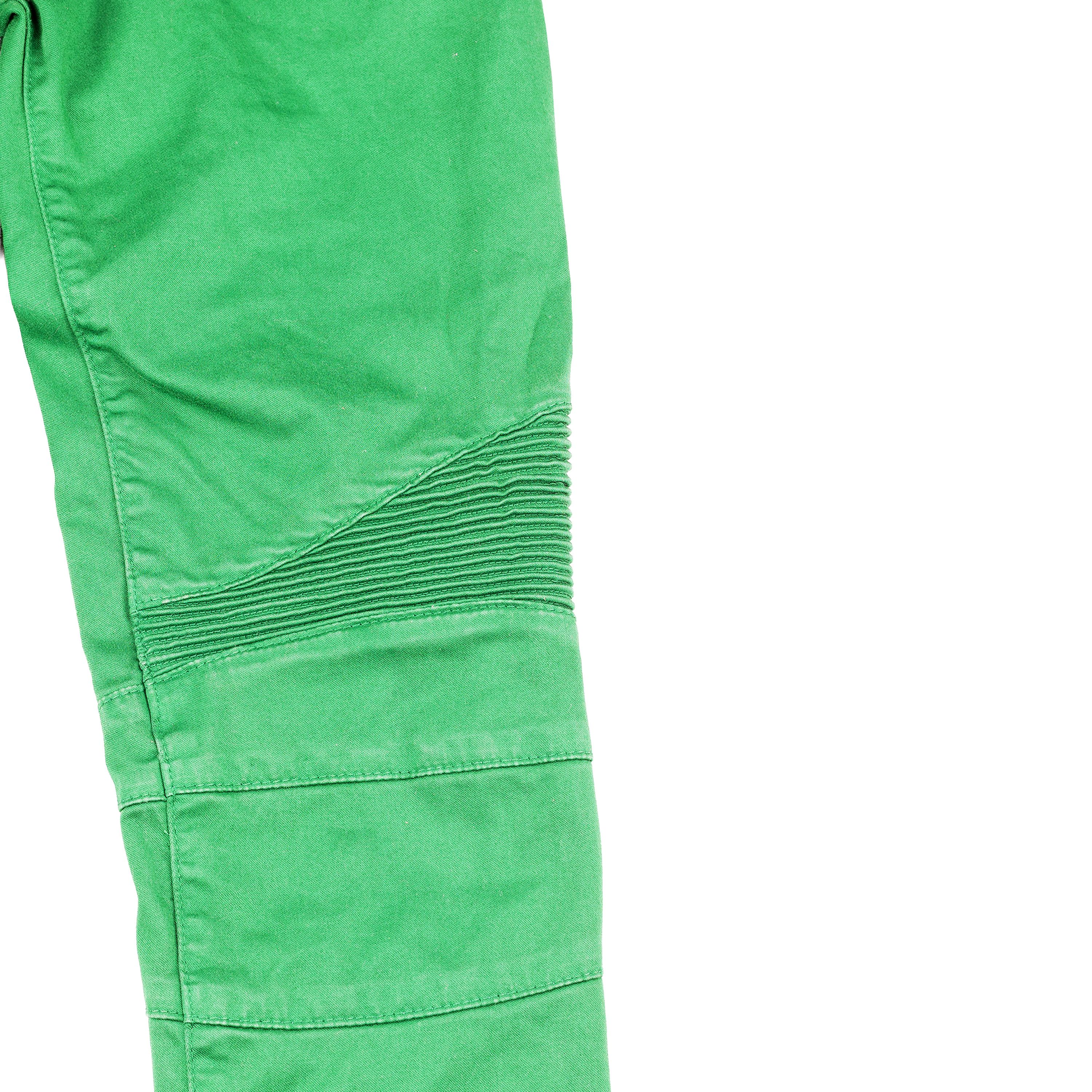 Balmain Balmain Paris Vivid Green Biker Skinny Jeans Size 25" / US 0 / IT 36 - 6 Thumbnail