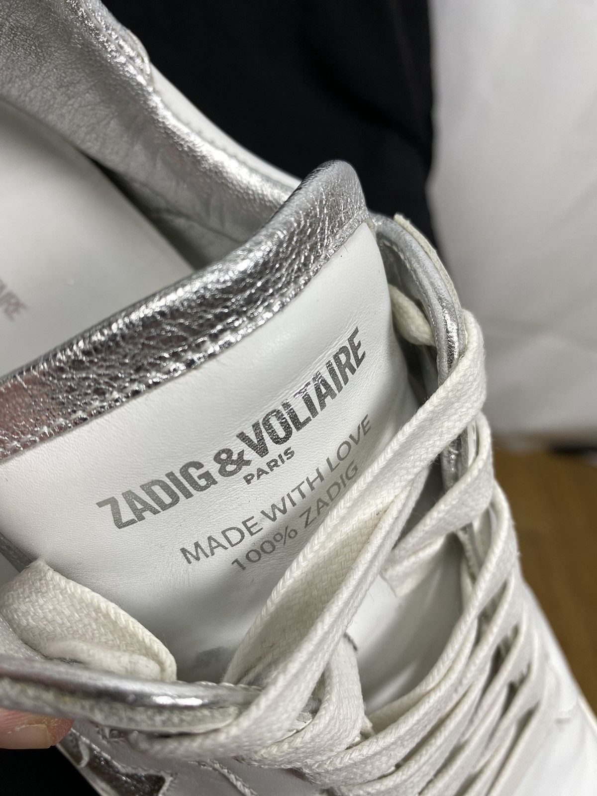 Zadig & Voltaire Zadig & Voltaire Fabric Used Leather Star Patch Sneakers 40 Size US 10 / IT 40 - 12 Thumbnail