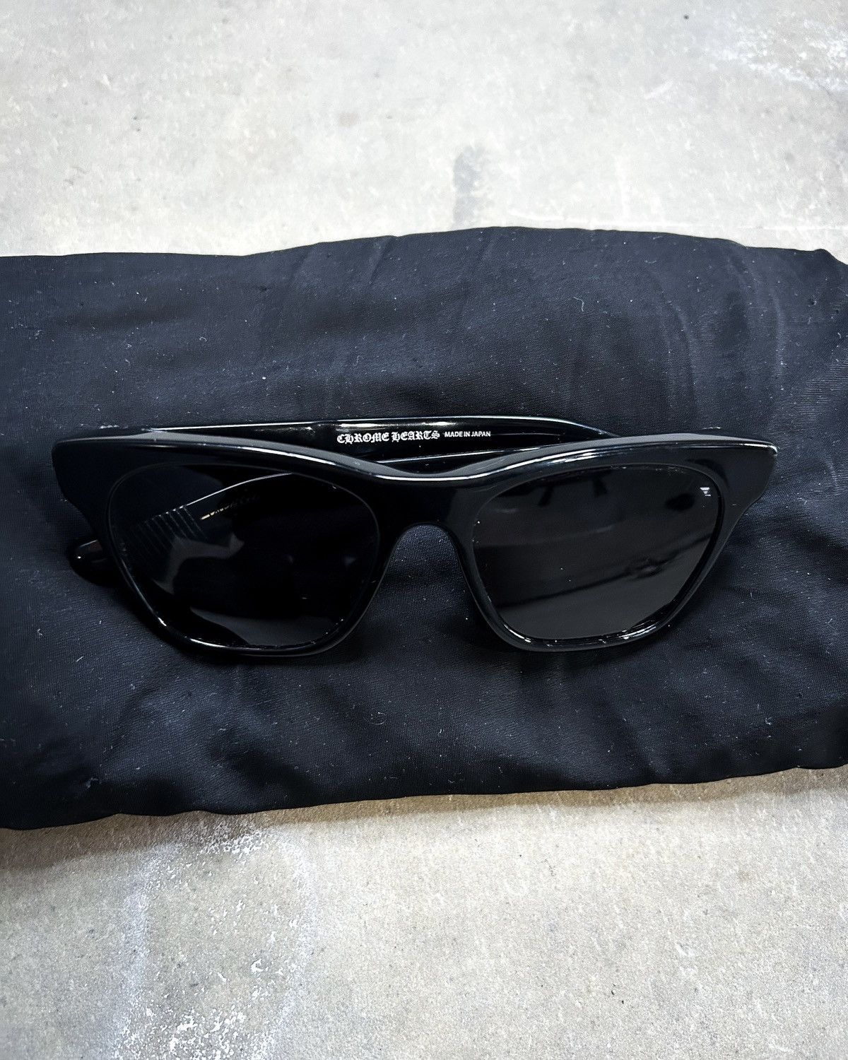 Chrome Hearts BLACK “CLITTERATI” WAYFARER SUNGLASSES Size ONE SIZE - 5 Thumbnail