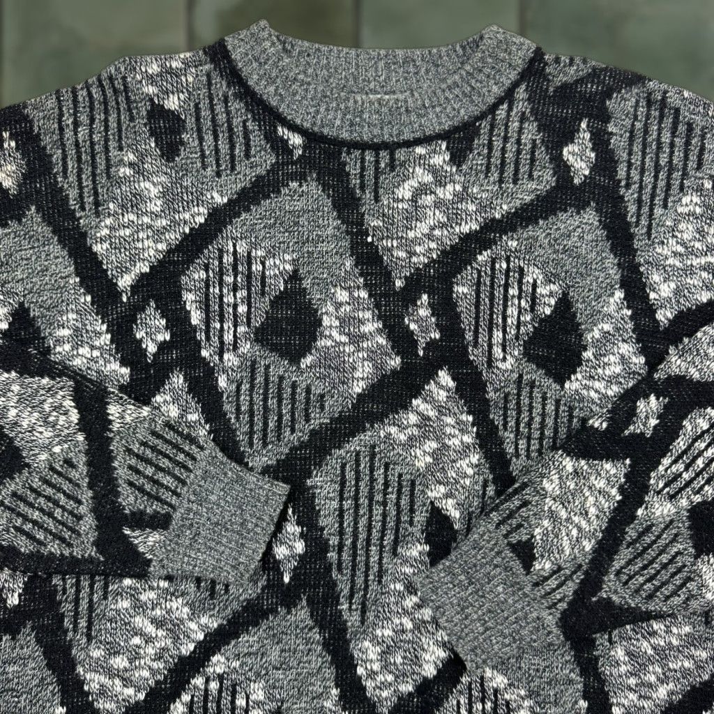Vintage VINTAGE Le Tigre Sweater Adult XL Black Knit Geometric Pullover 90s Mens Size US XL / EU 56 / 4 - 1 Thumbnail