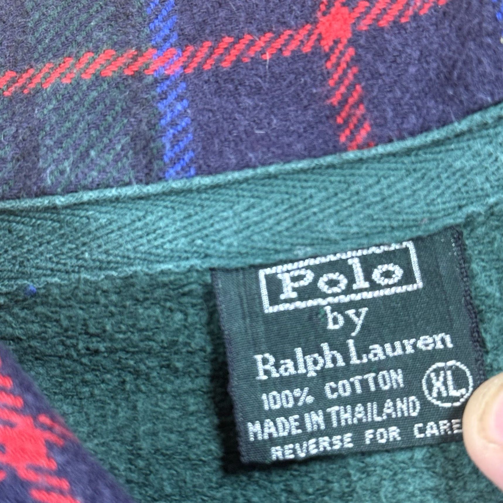 Ralph Lauren VTG Ralph Lauren Polo Quarter Button Sweater Embroidered Mens XL Green Pullover Spellout Size US XL / EU 56 / 4 - 4 Thumbnail