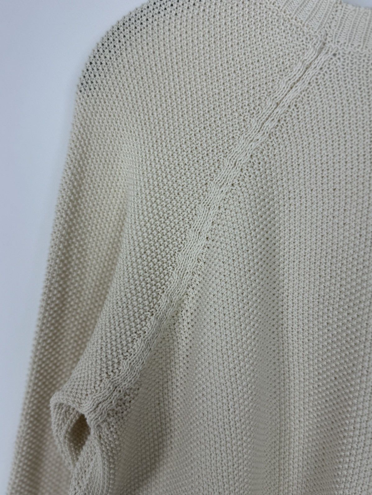 Weekend Max Mara Weekend Max Mara Beige Cotton Basic Sweater Size M / US 6-8 / IT 42-44 - 7 Thumbnail