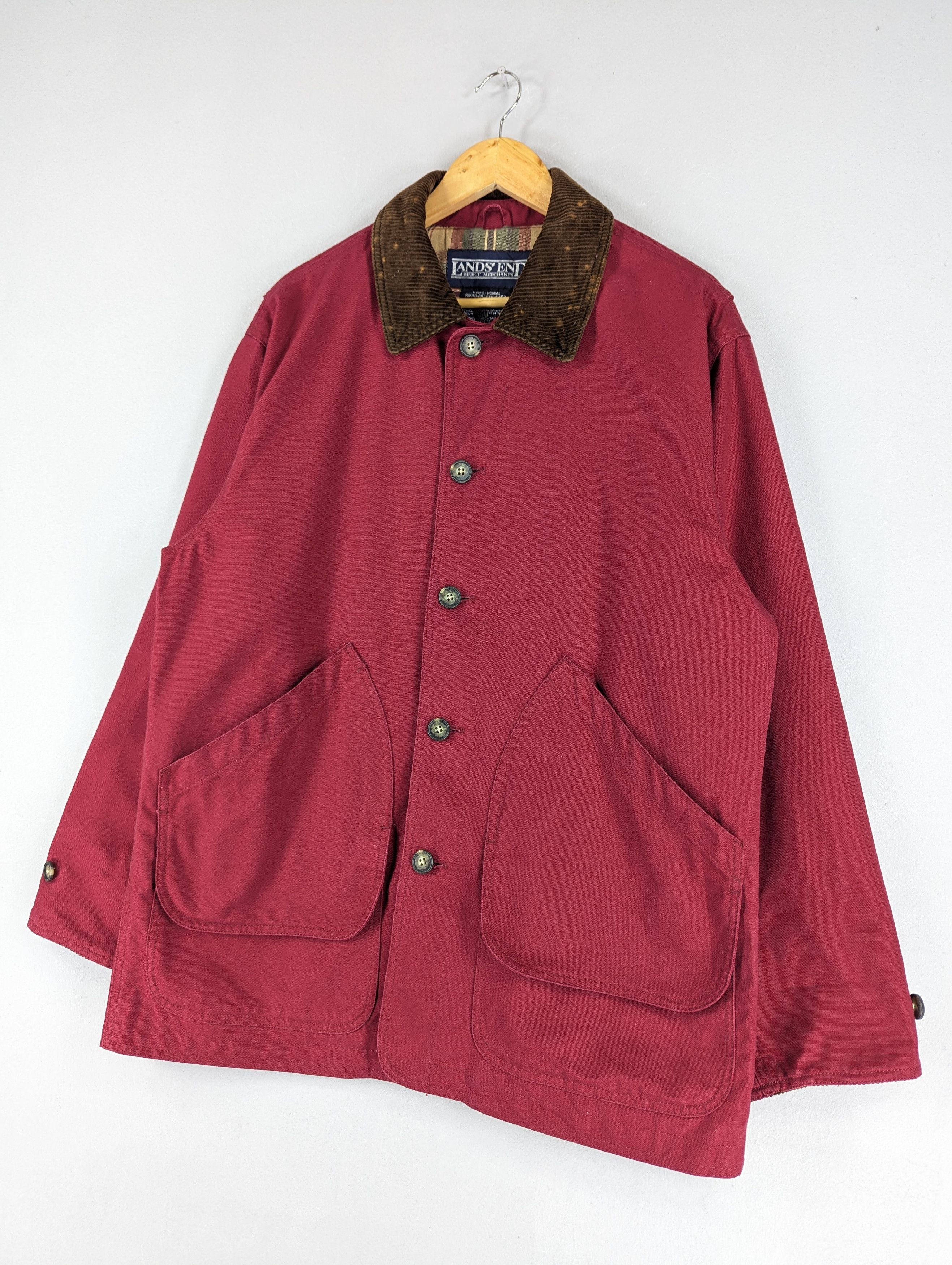 Lands' End Vintage 90s Lands End Duck Canvas Chore Jacket Size US M / EU 48-50 / 2 - 2 Thumbnail