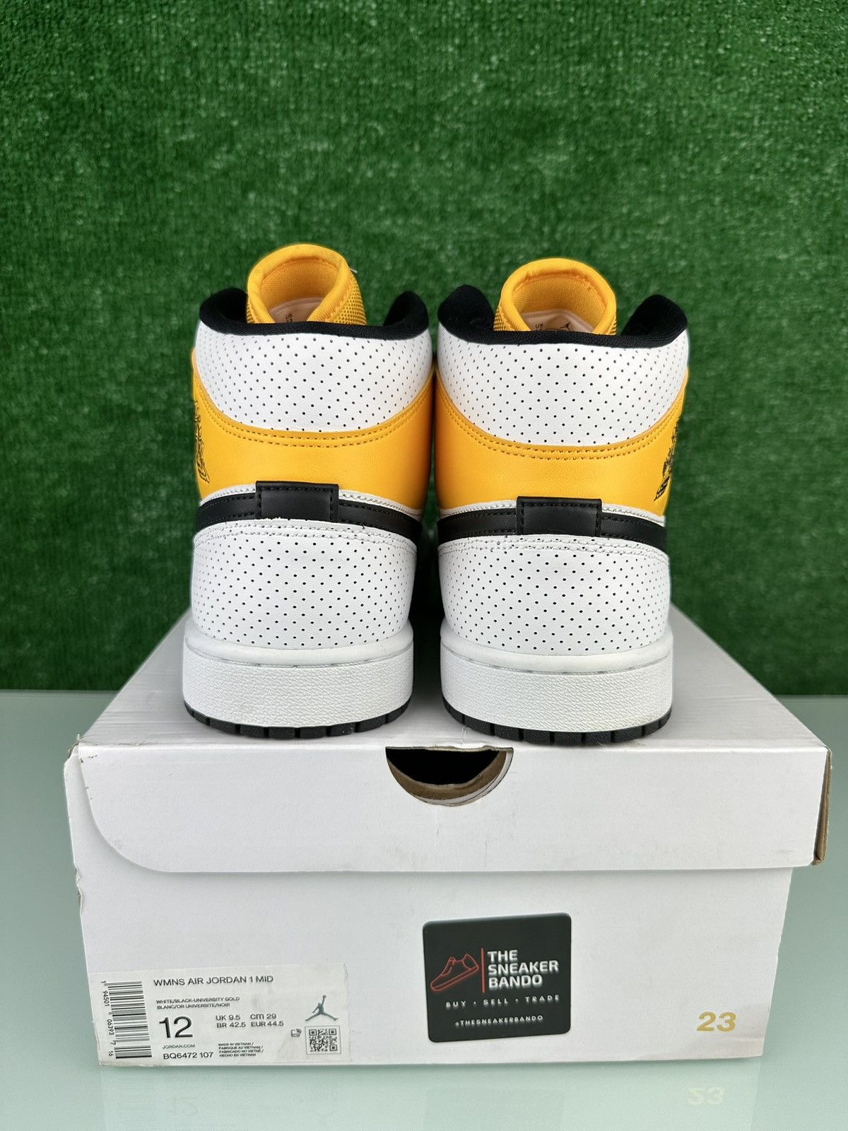 Jordan Brand Air Jordan 1 Mid Perforated - White University Gold W Size US 10.5 / EU 43-44 - 7 Thumbnail