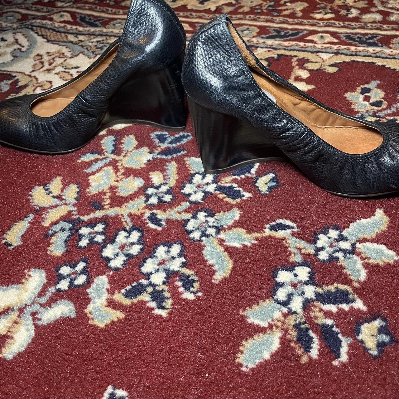 Designer × Lanvin × Vintage Lanvin Paris Vintage Black Pumps Size US 6.5 / IT 36.5 - 7 Thumbnail