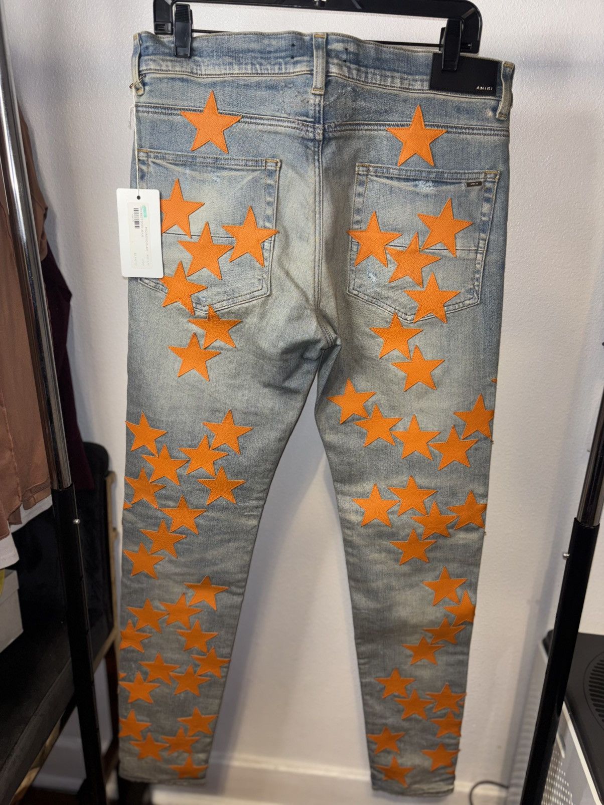 Amiri Amiri X Chemist Collaboration Slim Fit Leather Stars Patch Size US 34 / EU 50 - 3 Thumbnail