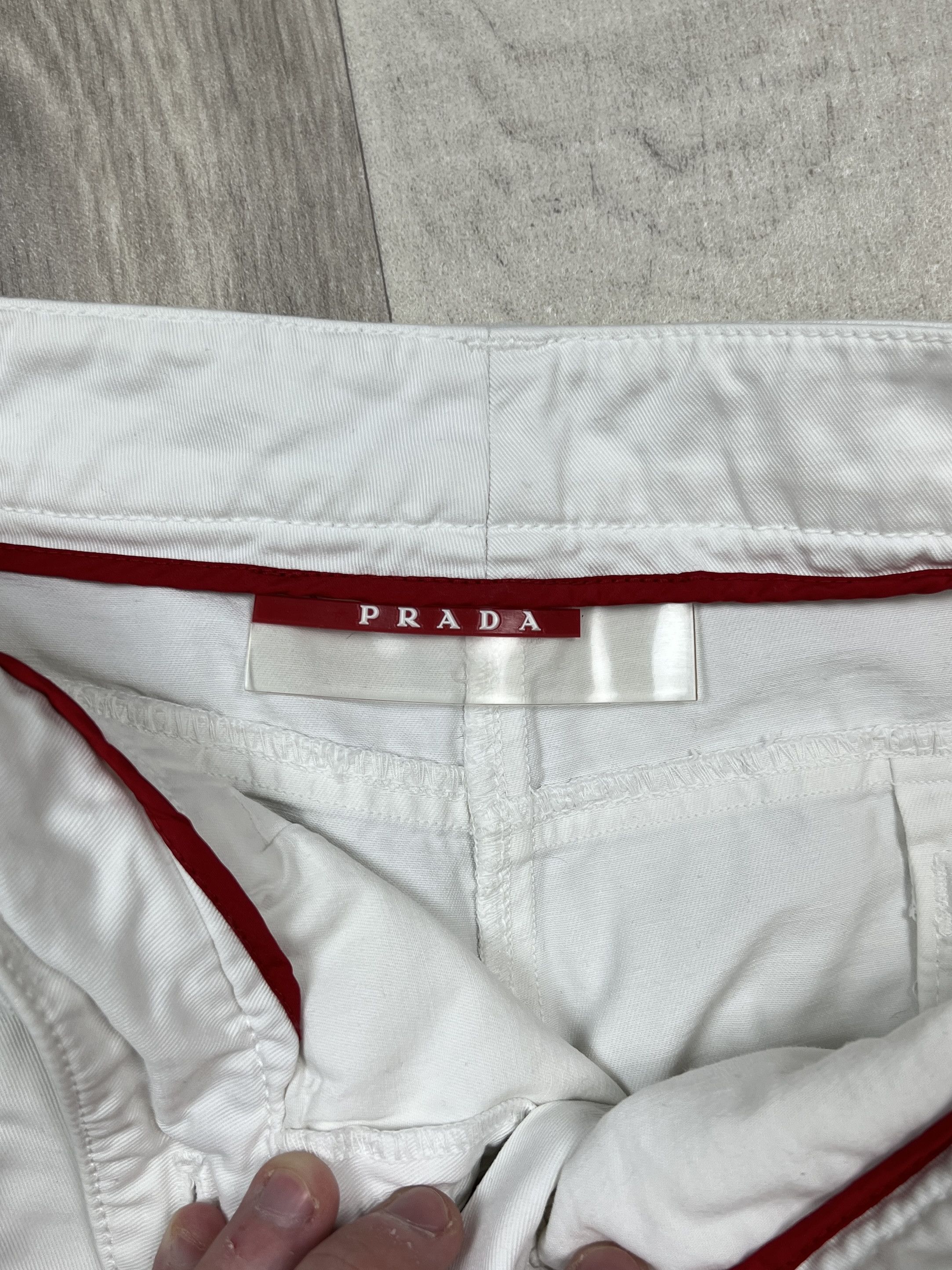 Prada Prada White Cargo Pants (Y0260) Size 28" / US 6 / IT 42 - 8 Thumbnail