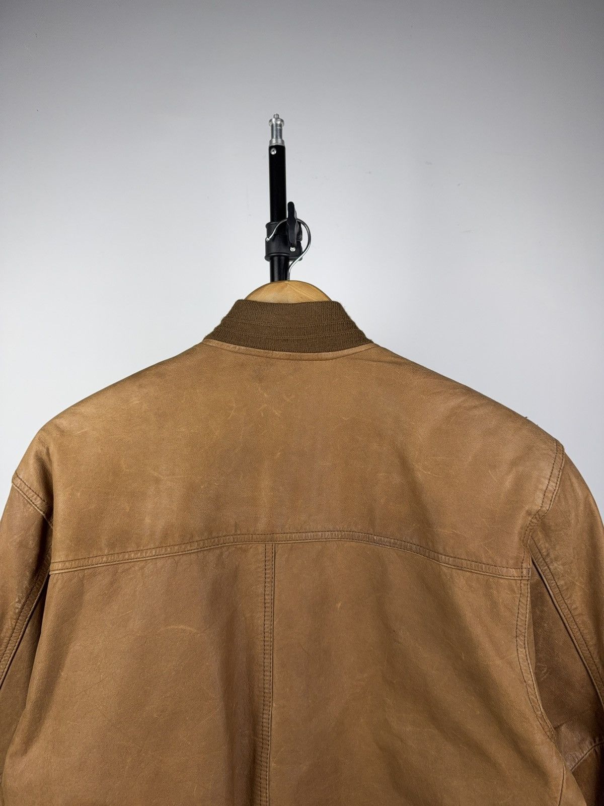 Japanese Brand Vintage 90s Retro Avant Garde Biker Leather Bomber Jacket Size US S / EU 44-46 / 1 - 10 Thumbnail