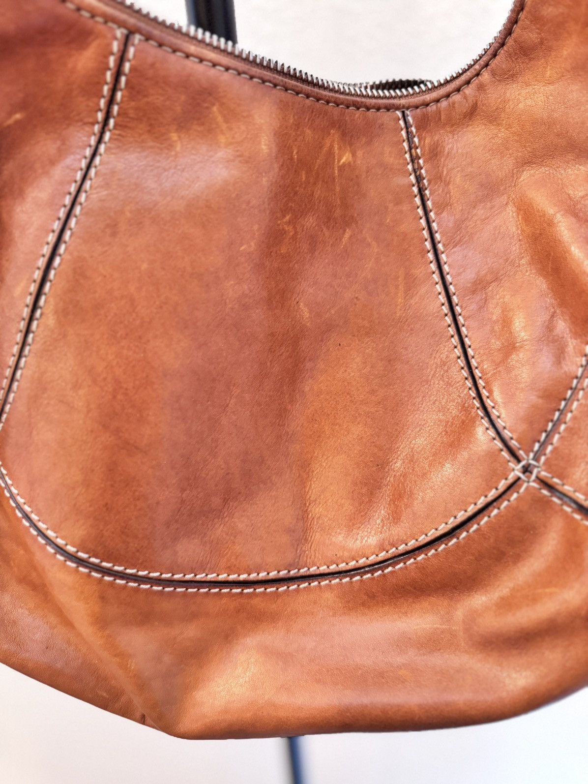 Michael Kors × Vintage Vintage Michael Kors Brown Leather Hobo Handbag Size ONE SIZE - 14 Thumbnail