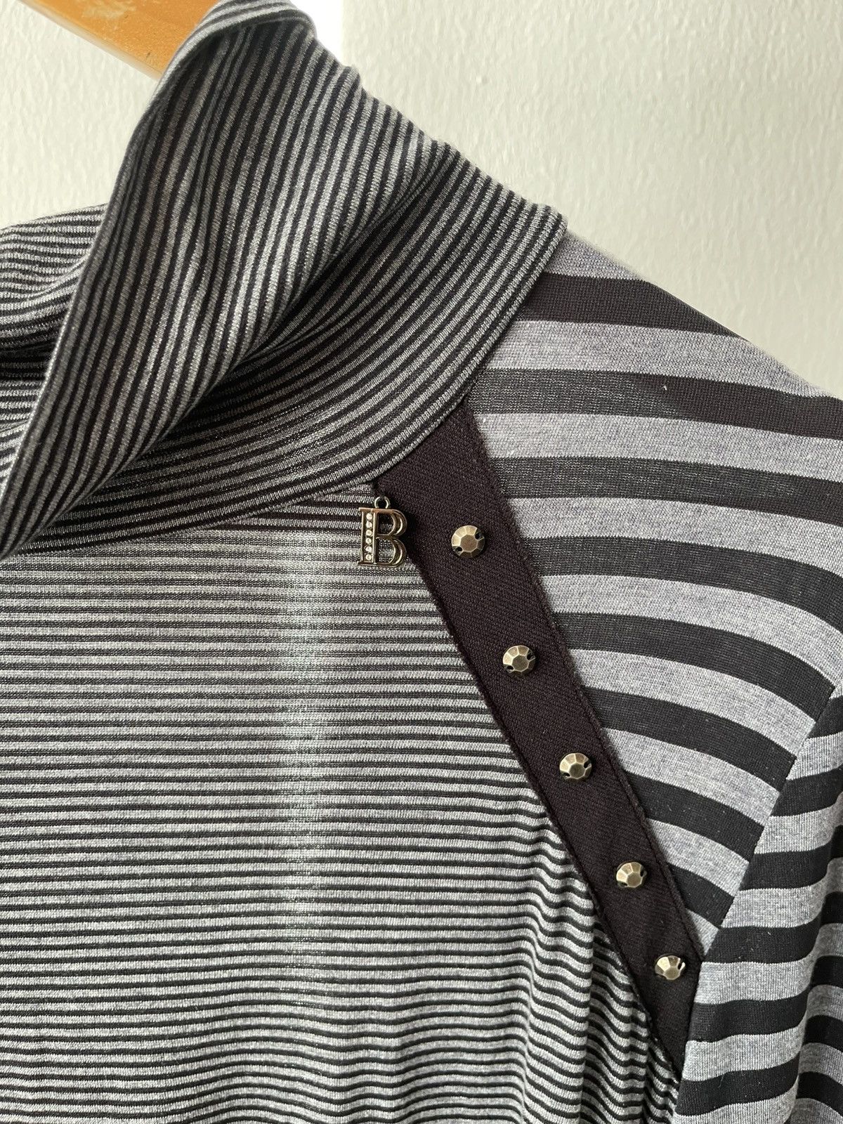 Balmain Balmain Paris Stripe B Pendant with Stud Long Sleeve #99 Size US M / EU 48-50 / 2 - 5 Thumbnail