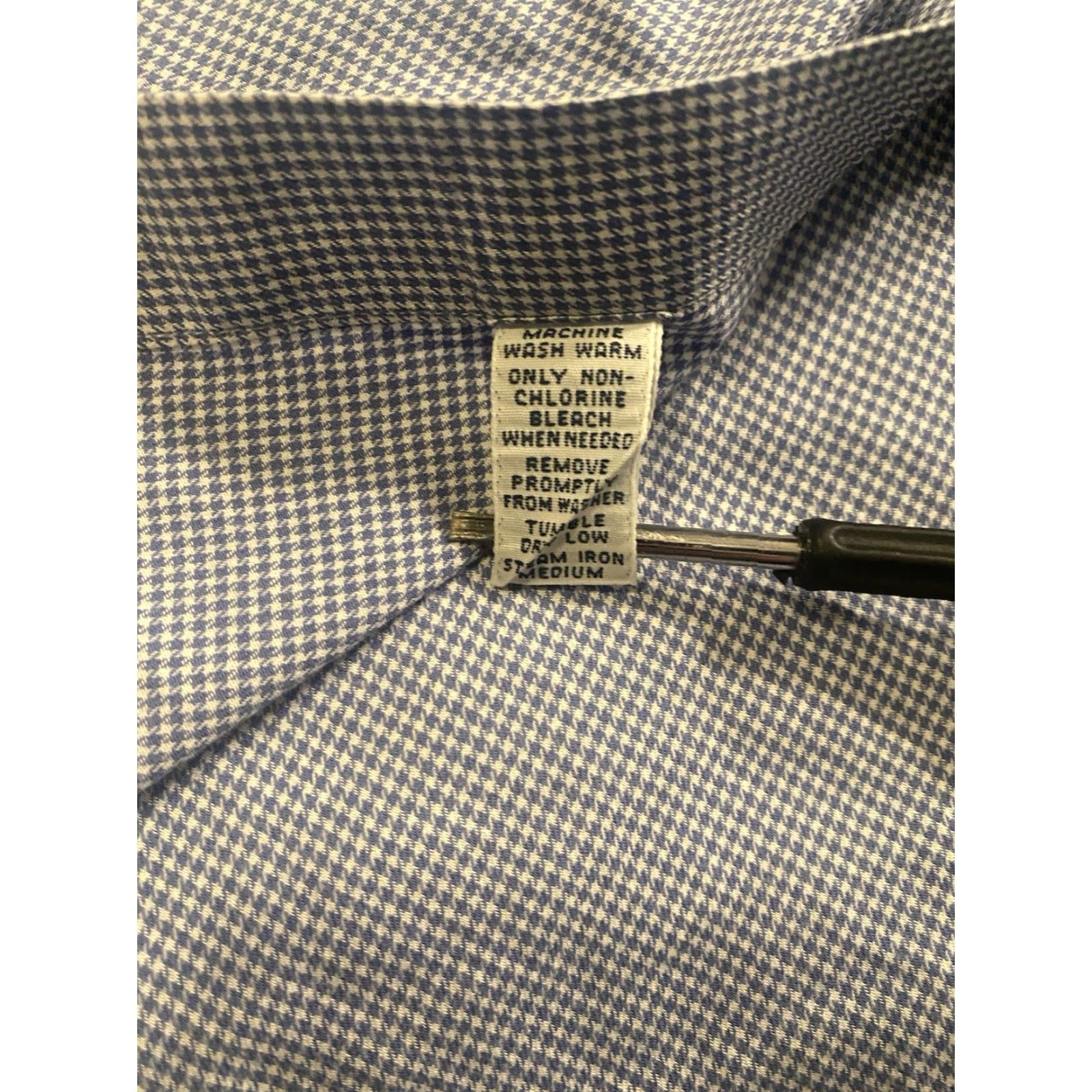 Ralph Lauren Ralph Lauren Golf Shirt Houndstooth Short Sleeve Button-Down Blue Mens 2XL Size US XXL / EU 58 / 5 - 5 Thumbnail