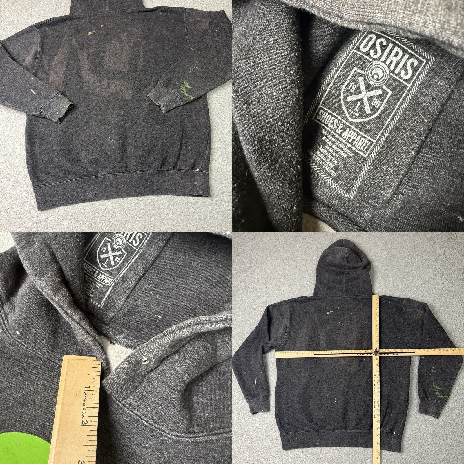 Vintage VINTAGE Osiris Sweatshirt Hoodie Mens L Gray Graphic Print Distressed Skating 90s Hip Hop Classic Sports Hipster Pullover Mens Size US L / EU 52-54 / 3 - 8 Thumbnail