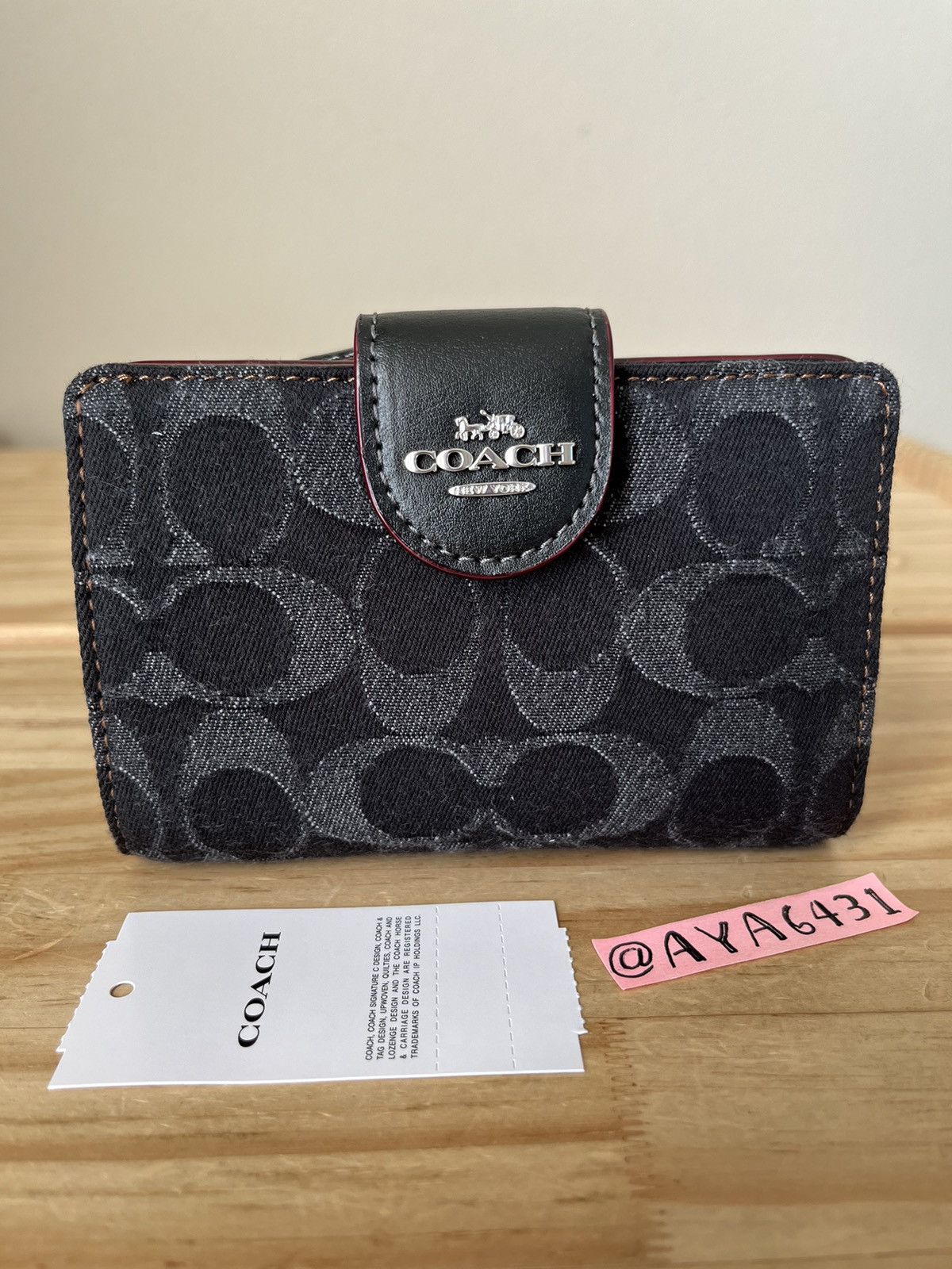 image of Coach Wallet in Black, Women's