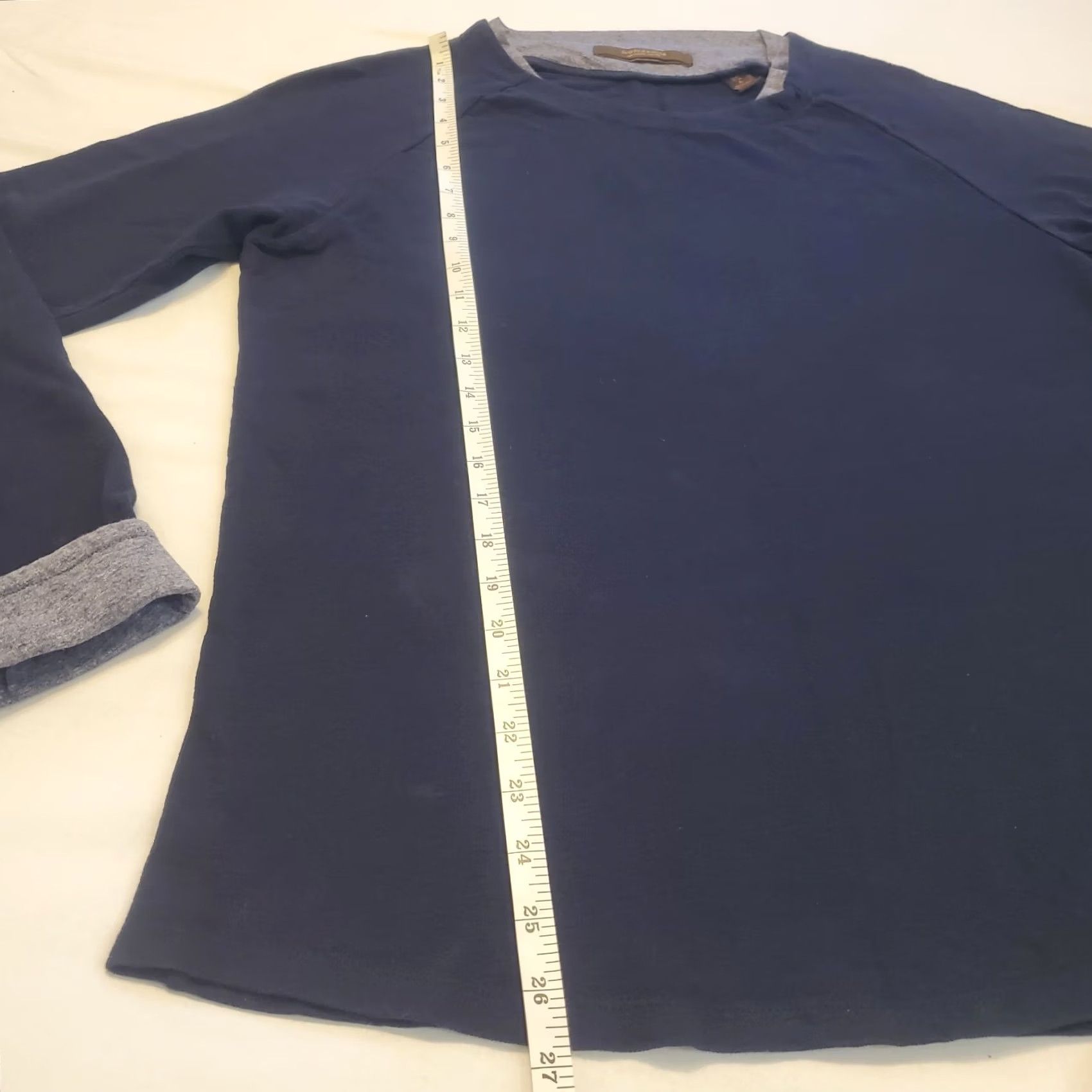 Scotch & Soda Scotch Soda Mens Lightweight Navy Blue Sweater Sz Large Fabric Trim Luxury Size US L / EU 52-54 / 3 - 8 Thumbnail