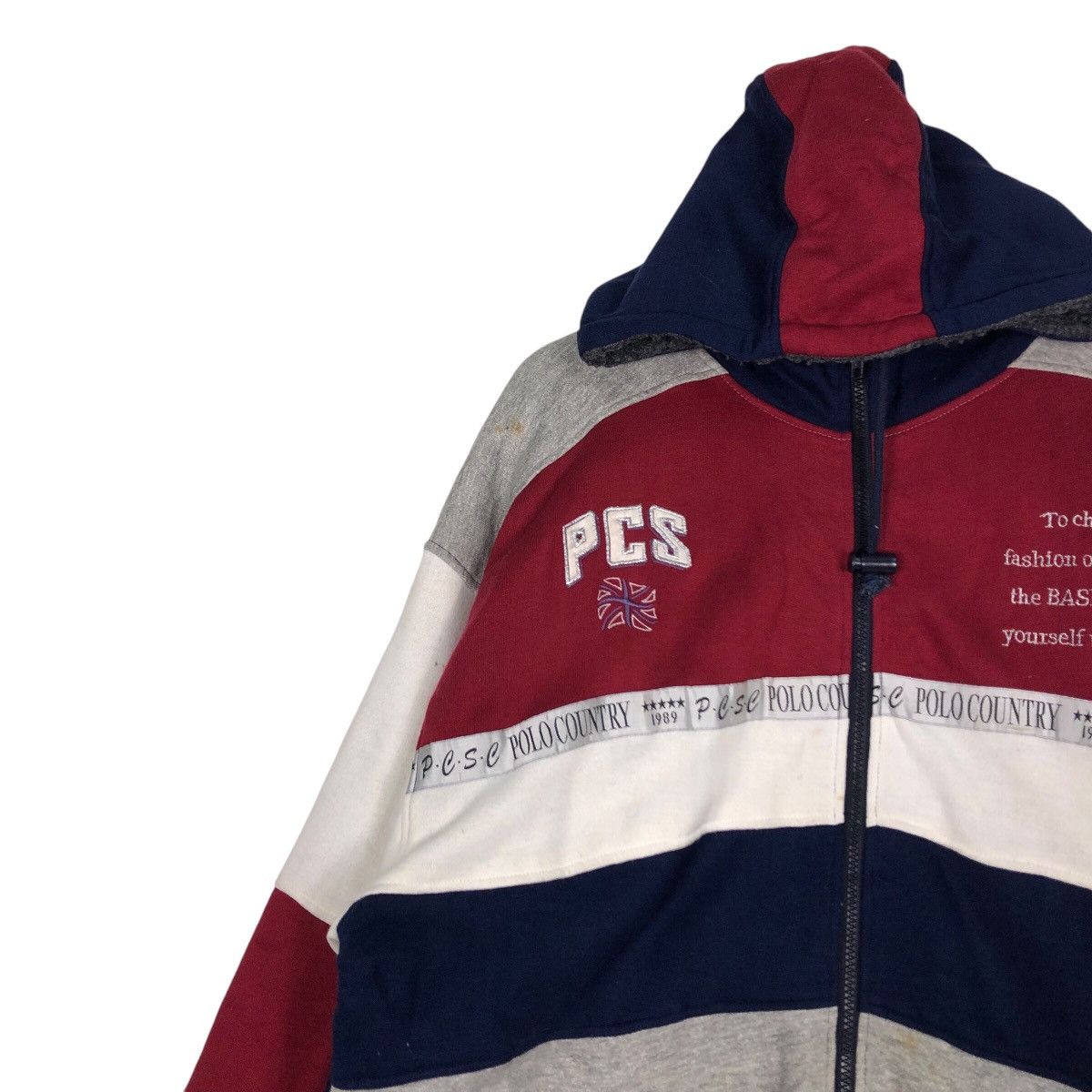 Japanese Brand Vtg Polo Country Zipper Jacket Big Logo Spell Multi Colour Size US L / EU 52-54 / 3 - 8 Thumbnail