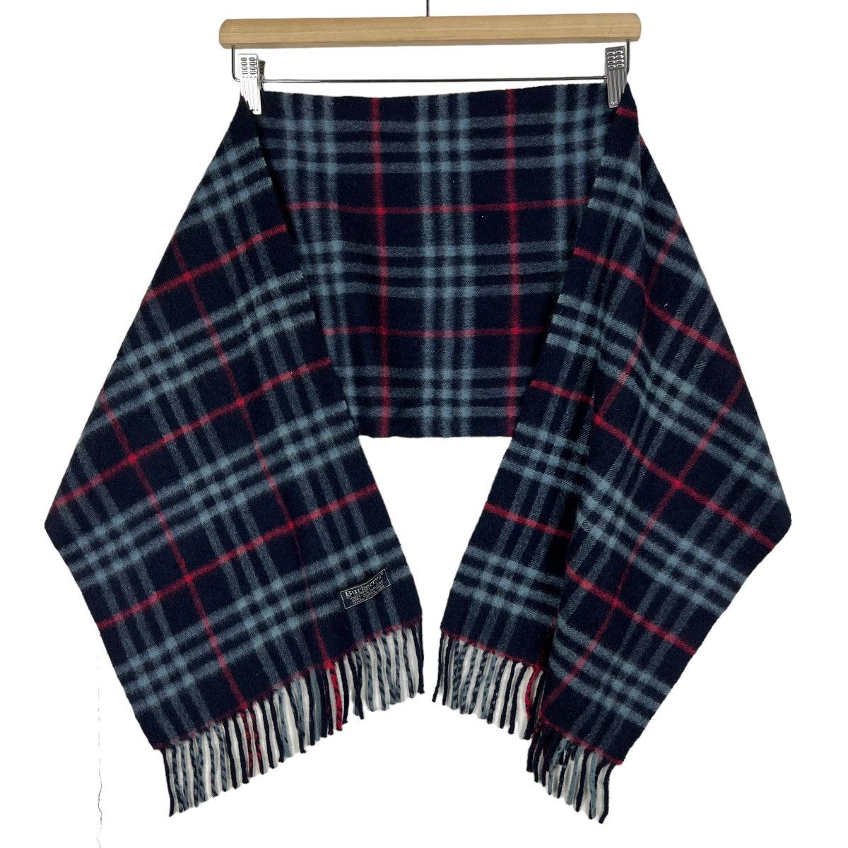 Burberry 🔥 BURBERRY BLUE NOVA CHECK SCARVES CASHMERE MADE IN ENGLAND Size ONE SIZE - 5 Thumbnail