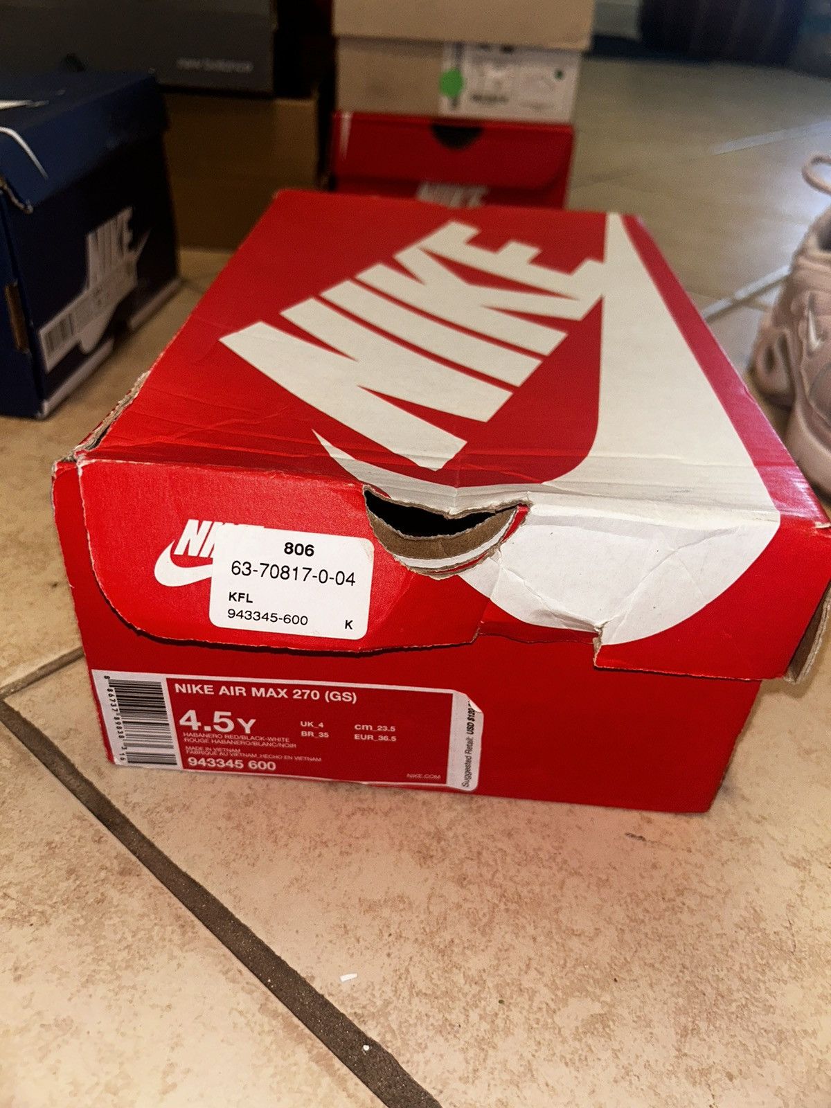 Nike Nike Air Max Plus TN Pink/White (4Y) Size US 5.5 / IT 35.5 - 6 Thumbnail
