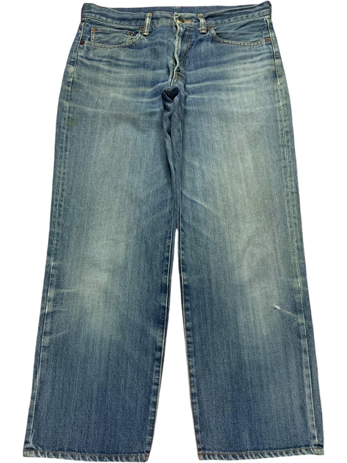 Japanese Brand SALES🔥Vintage Japanese Mud Wash Distressed Baggy Jeans Size US 34 / EU 50 - 1 Thumbnail