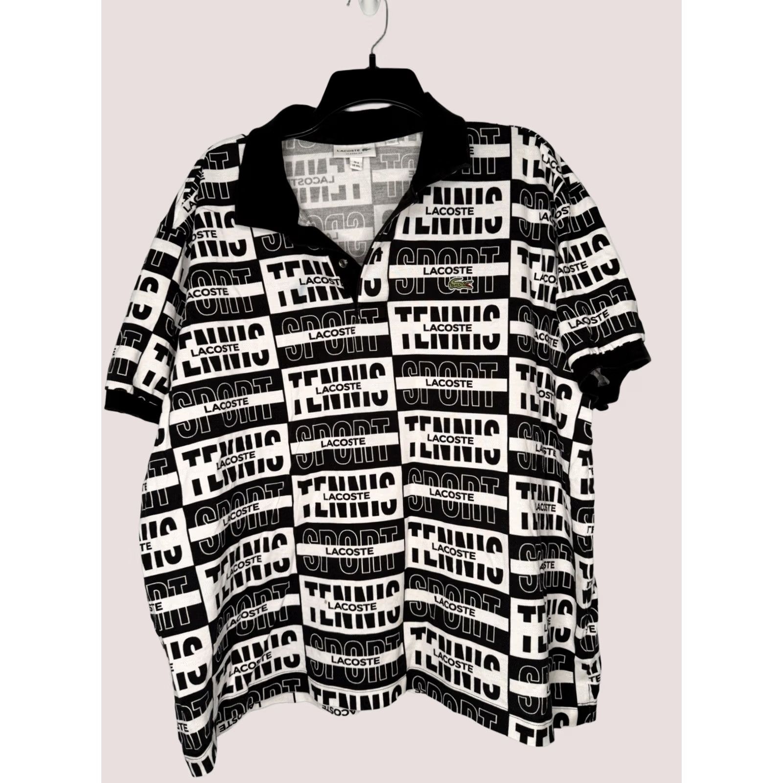 Lacoste Lacoste Shirt Mens XXXL Black Size Classic Fit Piqu Polo Tennis All Over Print Size US XXL / EU 58 / 5 - 1 Thumbnail