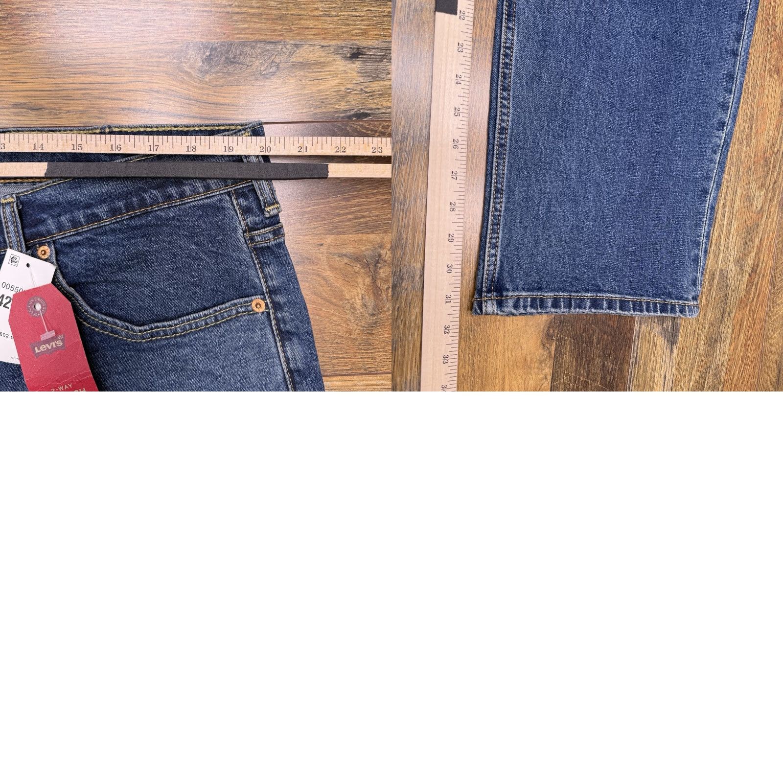 Levi's Levi's 550 Jeans Mens 42x32 Relaxed Tapered Leg Stretch Denim Blue 5-Pocket Belt Loops Zip Size US 42 / EU 58 - 9 Thumbnail