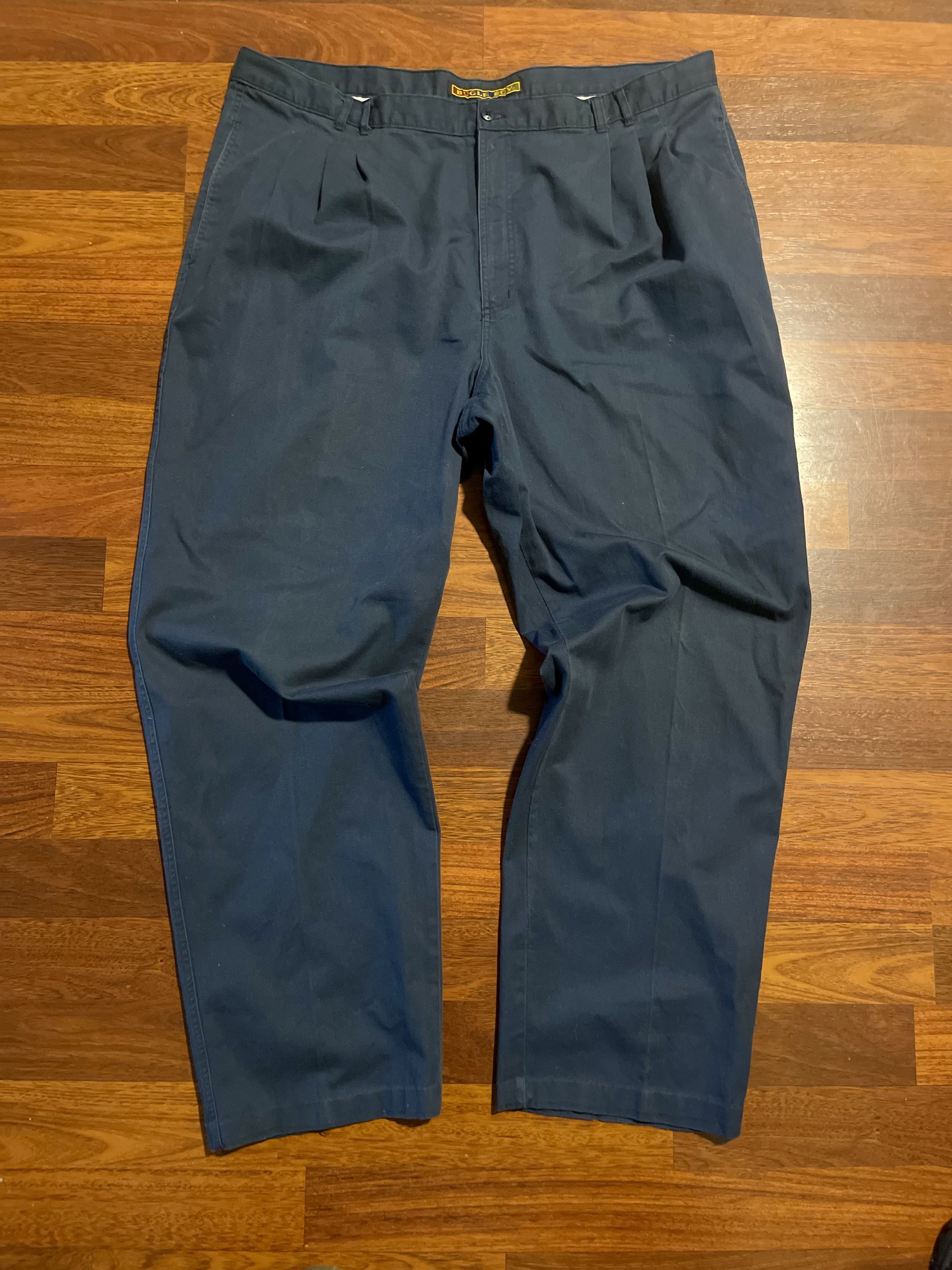 Bugle Boy Vintage Bugle Boy Chino trouser Mens W Navy Pleated Front Size US 40 / EU 56 - 1 Thumbnail