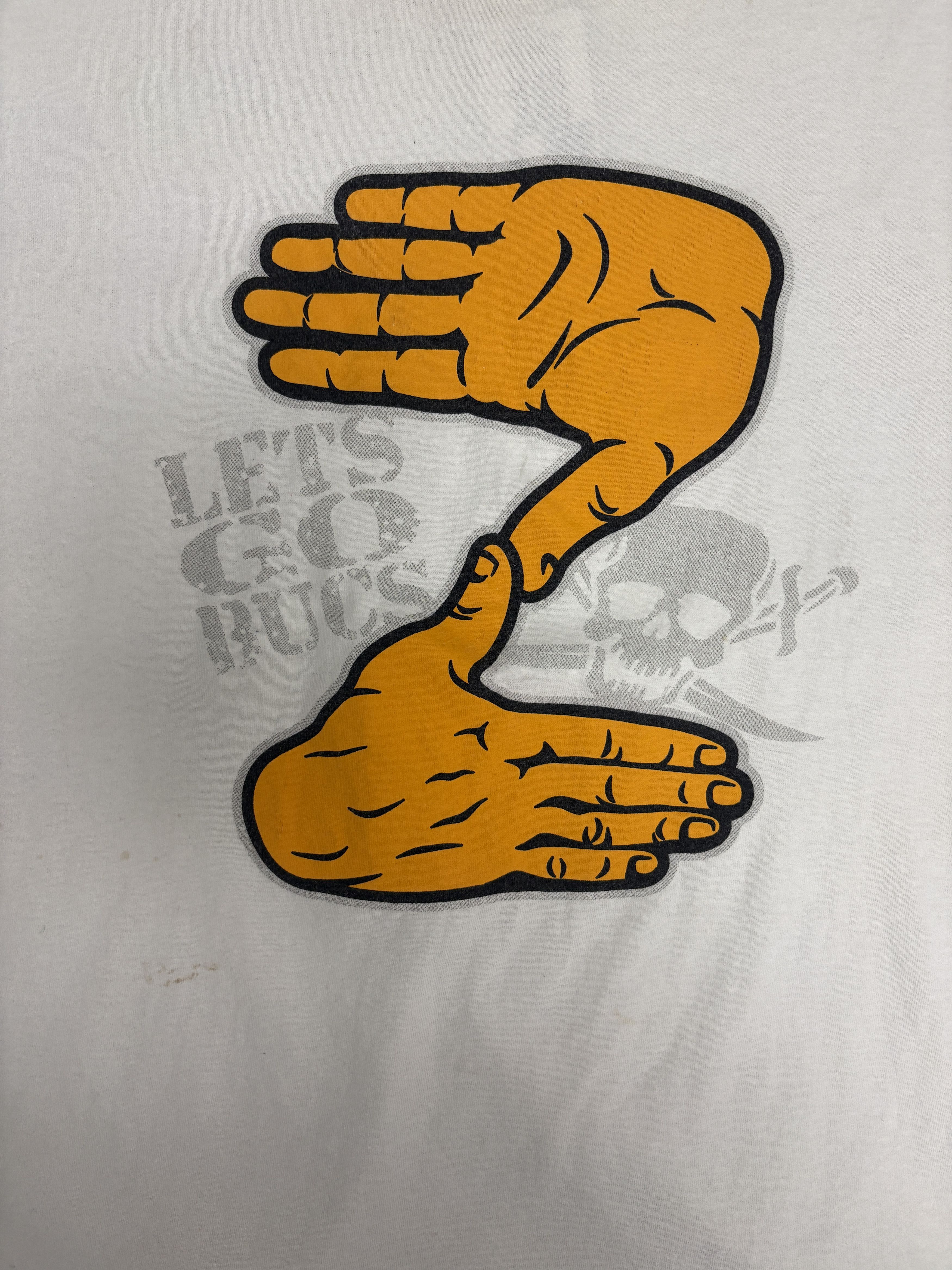 Vintage Tampa Bay Bucacaneers Lets Go Bucs Vintage White Tee Size US XL / EU 56 / 4 - 2 Thumbnail