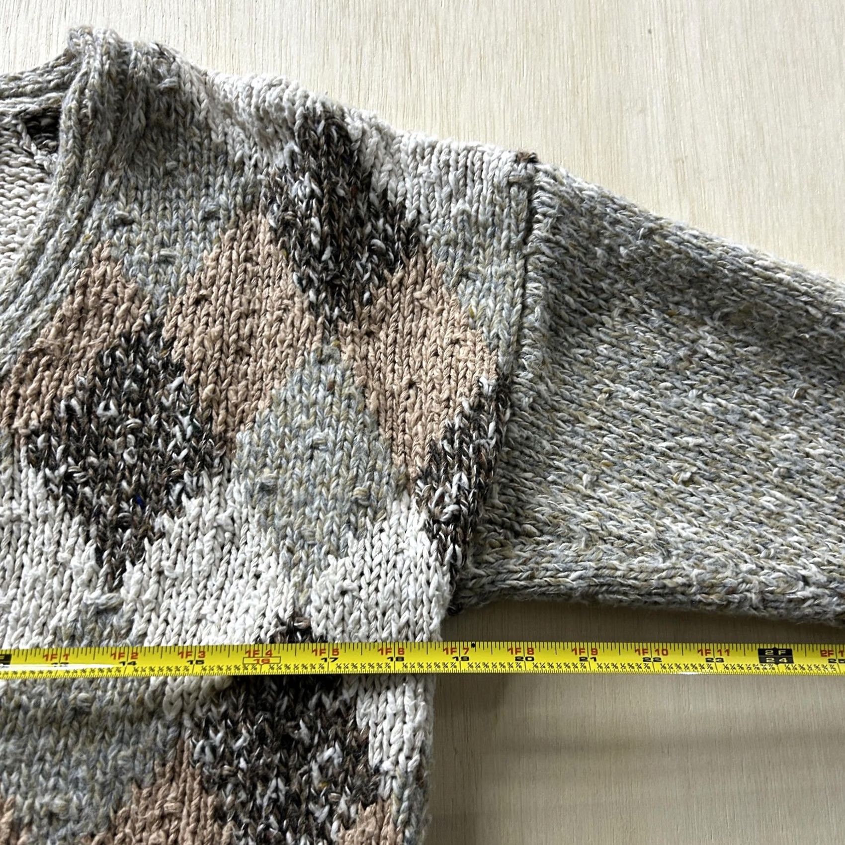 Vintage VINTAGE Michelle Stuart Cardigan Sweater Womens Small V Neck Argyle Hand Knit Size S / US 4 / IT 40 - 5 Thumbnail