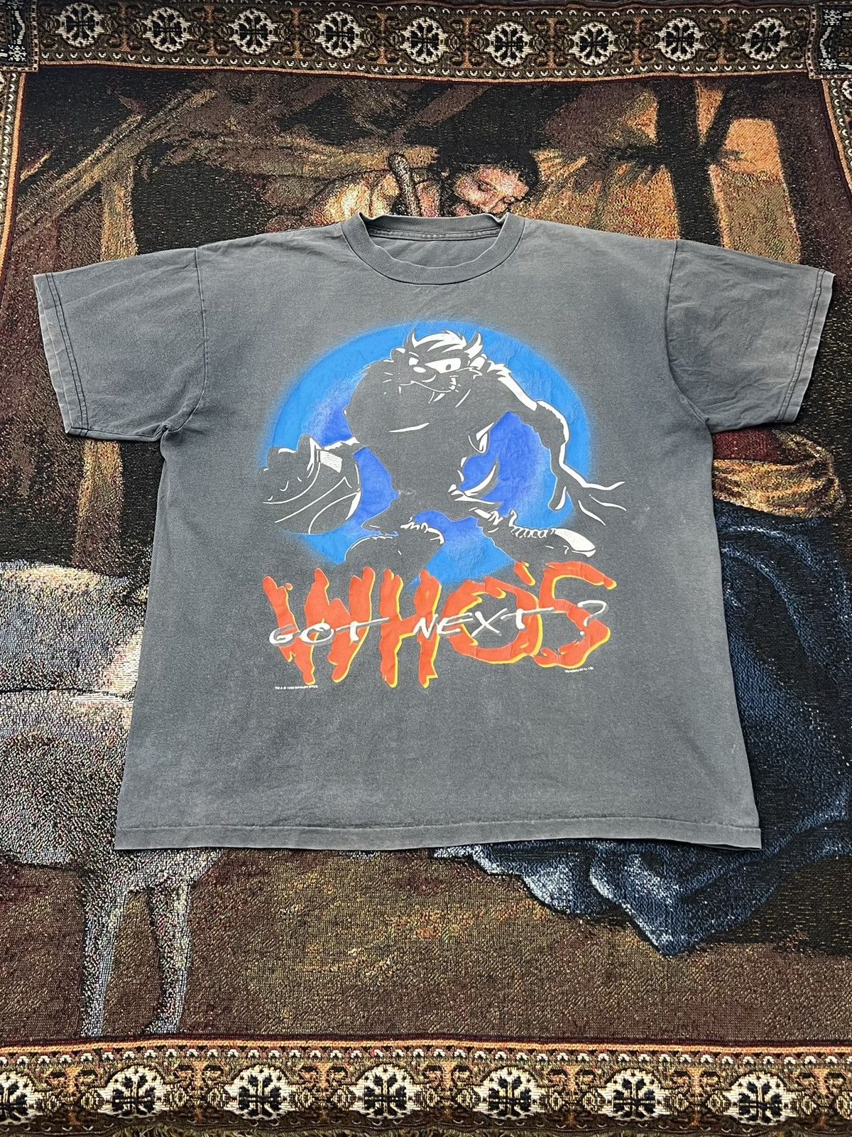 Warner Bros '96 Taz "Who's Got Next" Basketball Tee Size US L / EU 52-54 / 3 - 2 Thumbnail