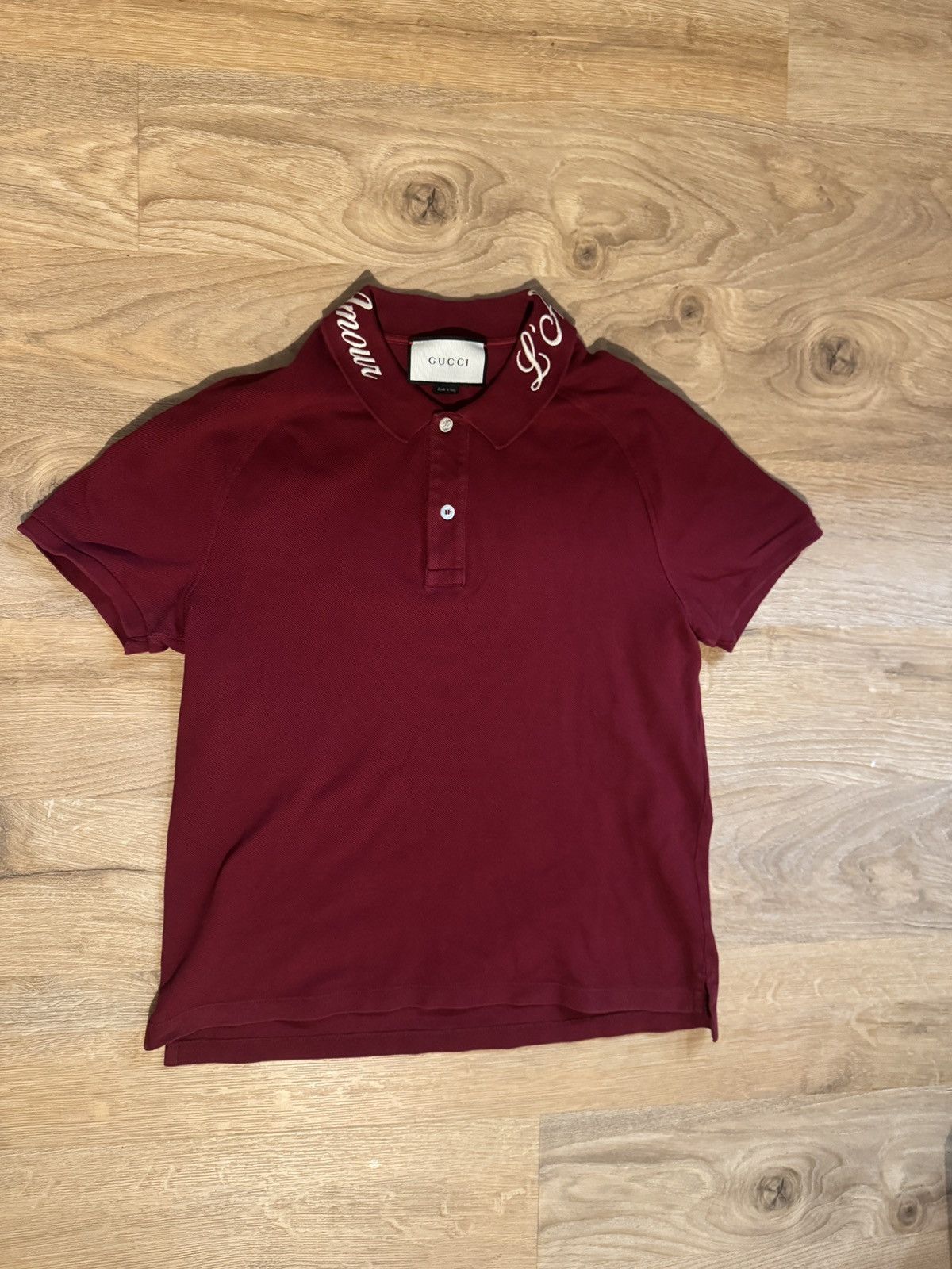 Gucci Gucci Polo Burgundy Size US M / EU 48-50 / 2 - 1 Thumbnail