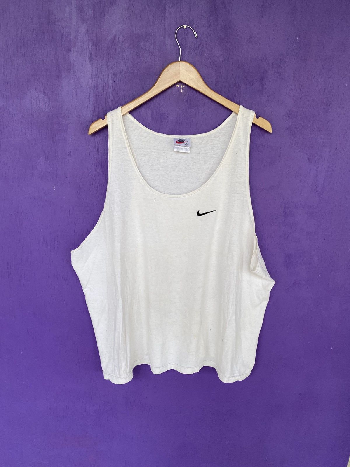 Nike Vintage 90s Nike simple swoosh tank top Size US XL / EU 56 / 4 - 1 Thumbnail
