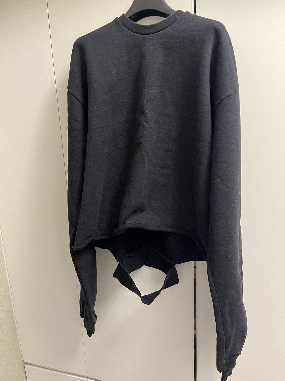 image of Demna Vetements Fw15 Runway Deconstructed Sweatshirt in Black, Men's (Size XS)