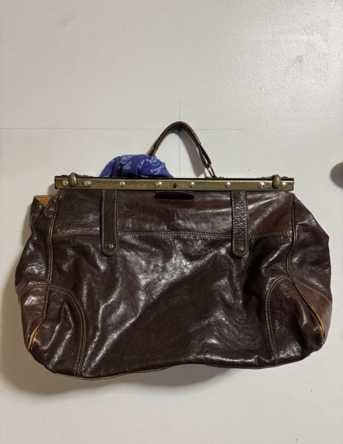 Vintage Vintage dark brown leather doctor bag Size ONE SIZE - 4 Thumbnail