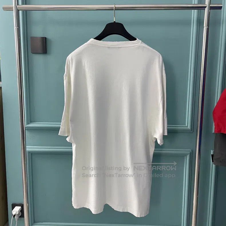 Balenciaga Balenciaga White marathon white logo0 printed short-sleeve Size US S / EU 44-46 / 1 - 2 Thumbnail