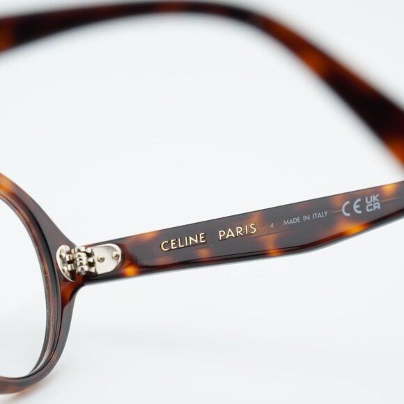 Celine Celine CL50145I 052 Eyeglasses Havana 52mm Square Frame Size ONE SIZE - 7 Thumbnail