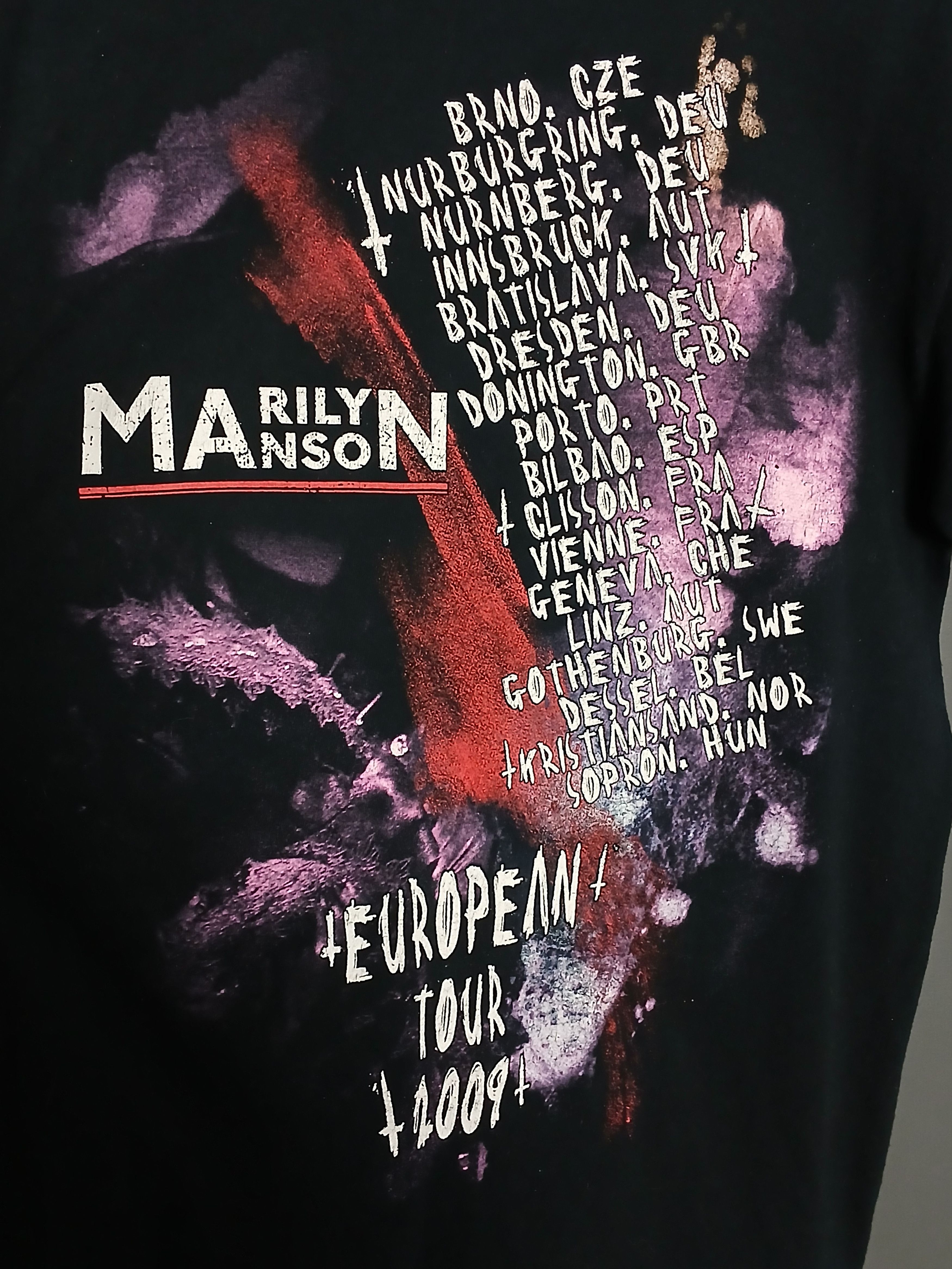 Band Tees × Marilyn Manson Marilyn Manson European Tour 2009 T-Shirt Size US M / EU 48-50 / 2 - 4 Thumbnail