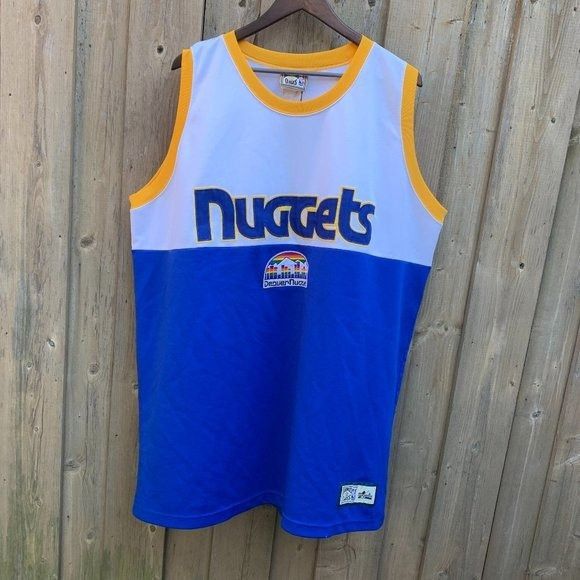 image of Vintage Harwood Classics Nba Denver Nuggets Jersey Basketbal, Men's (Size XL)