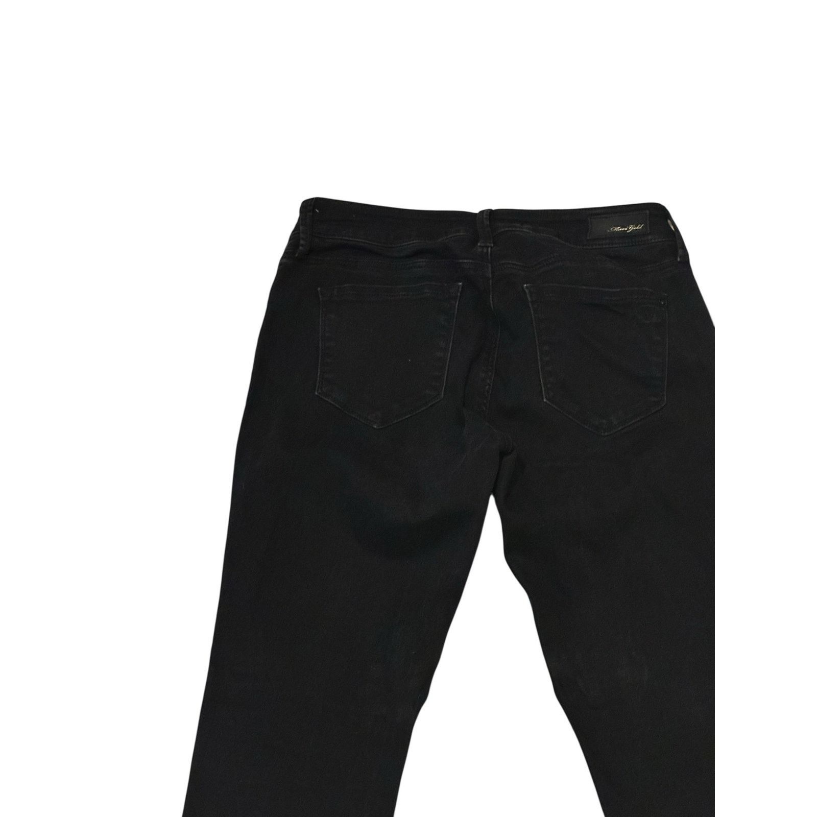AG Adriano Goldschmied Mavi Gold Adrianna Ankle Black Mid Rise Super Skinny Jeans Size 28" / US 6 / IT 42 - 13 Thumbnail