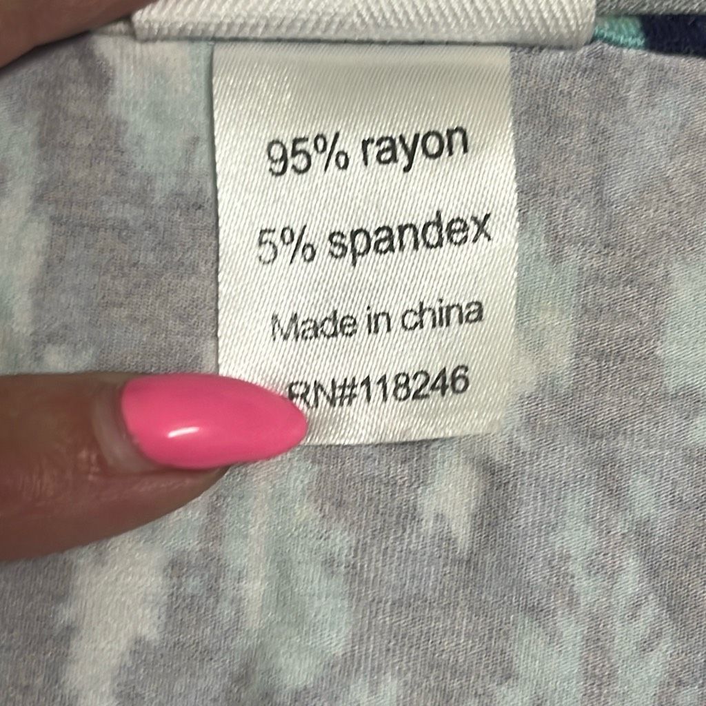 Other Cabana Life Small Blue Print Beaded Drawstring Batwing Sleev Size S / US 4 / IT 40 - 9 Thumbnail