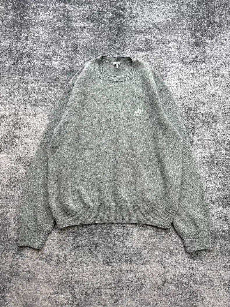 Loewe Loewe Gray Wool Sweater Size L / US 10 / IT 46 - 1 Thumbnail