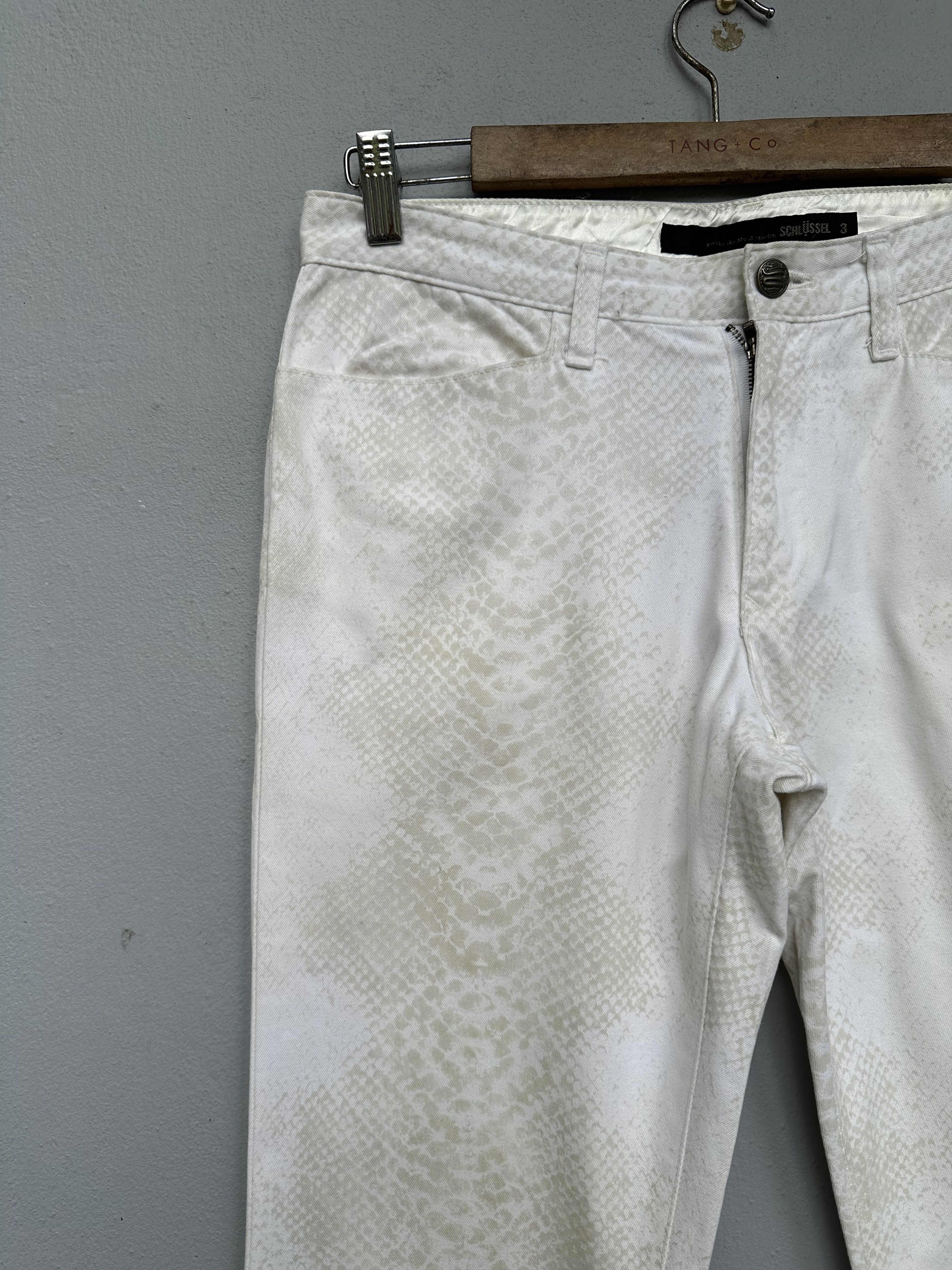 Hysteric Glamour Japanese Brand Schlussel White Scale Flare Denim Pant Size US 32 / EU 48 - 7 Thumbnail