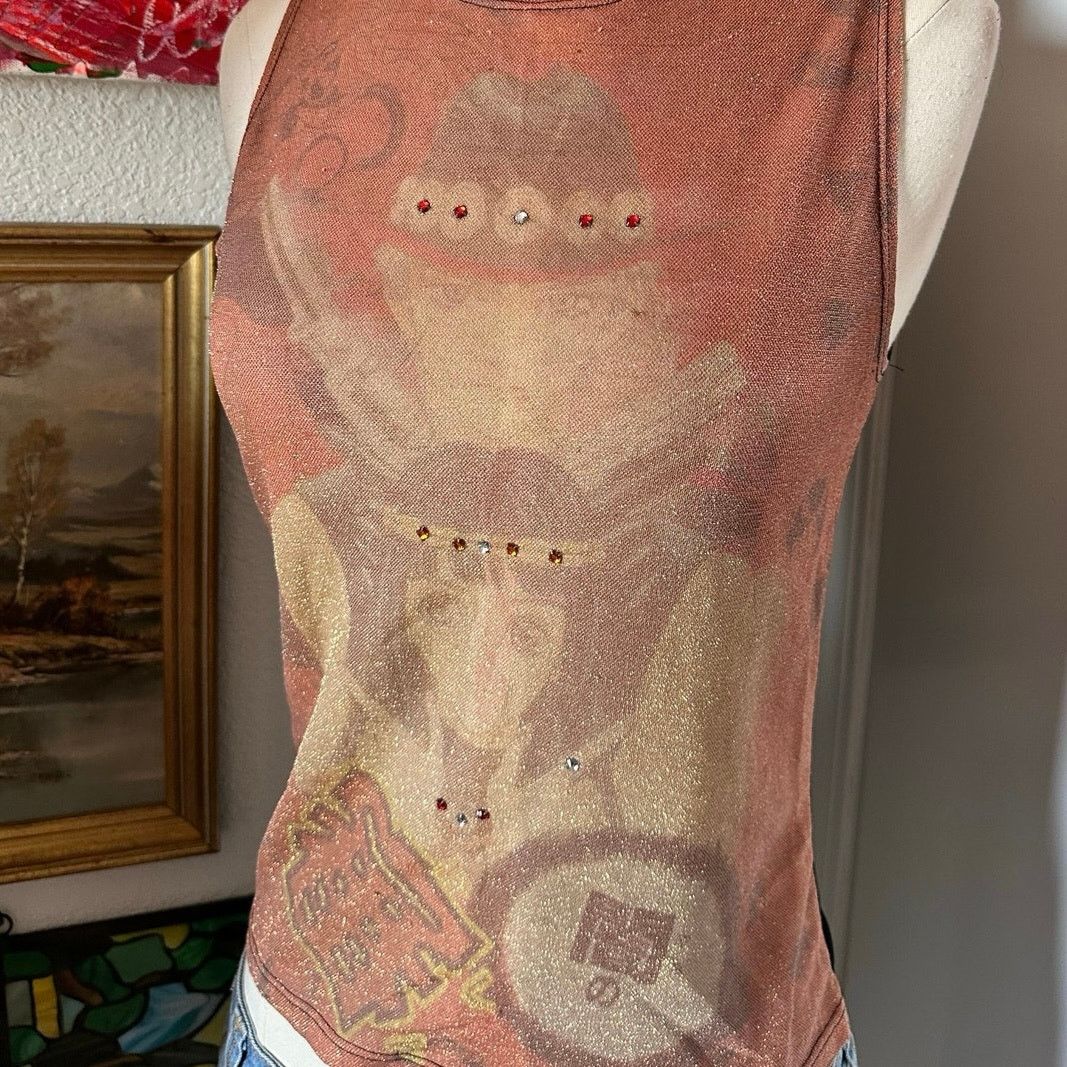 Other q&a egyptian cowboy anime graphic tank top Size M / US 6-8 / IT 42-44 - 2 Thumbnail