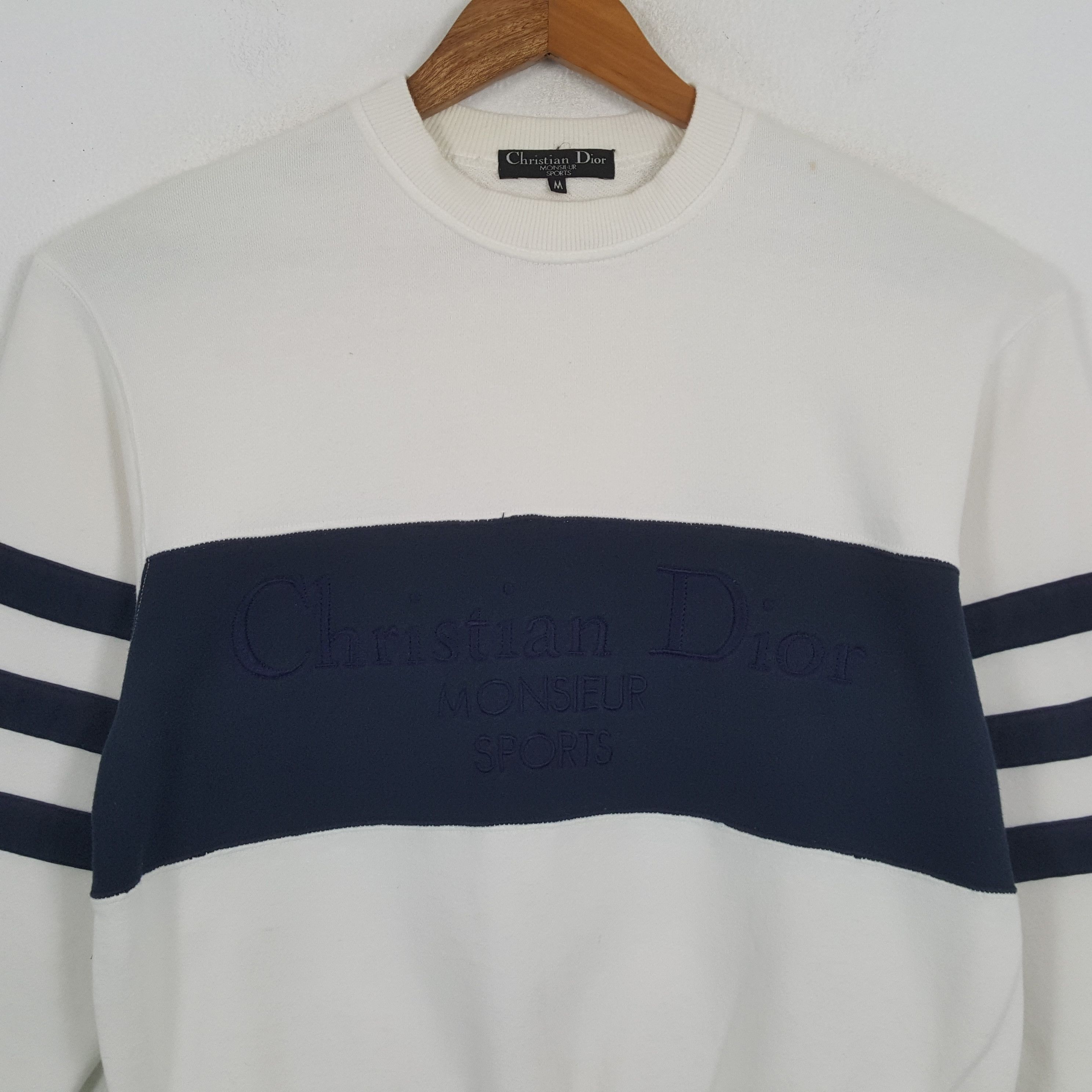 Christian Dior Monsieur × Vintage Vintage CHRISTIAN DIOR Italian Fashion Brand Sweatshirts Size US M / EU 48-50 / 2 - 2 Thumbnail
