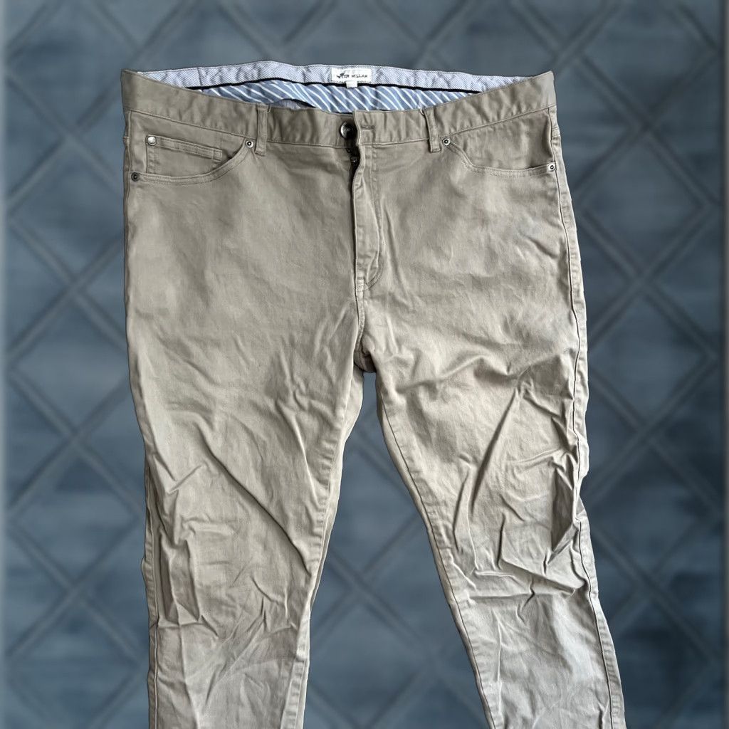 Peter Millar Peter Millar Jeans Mens Size 40x27 Beige Flat Front Straight 5 Pocket Cotton Size US 40 / EU 56 - 1 Thumbnail