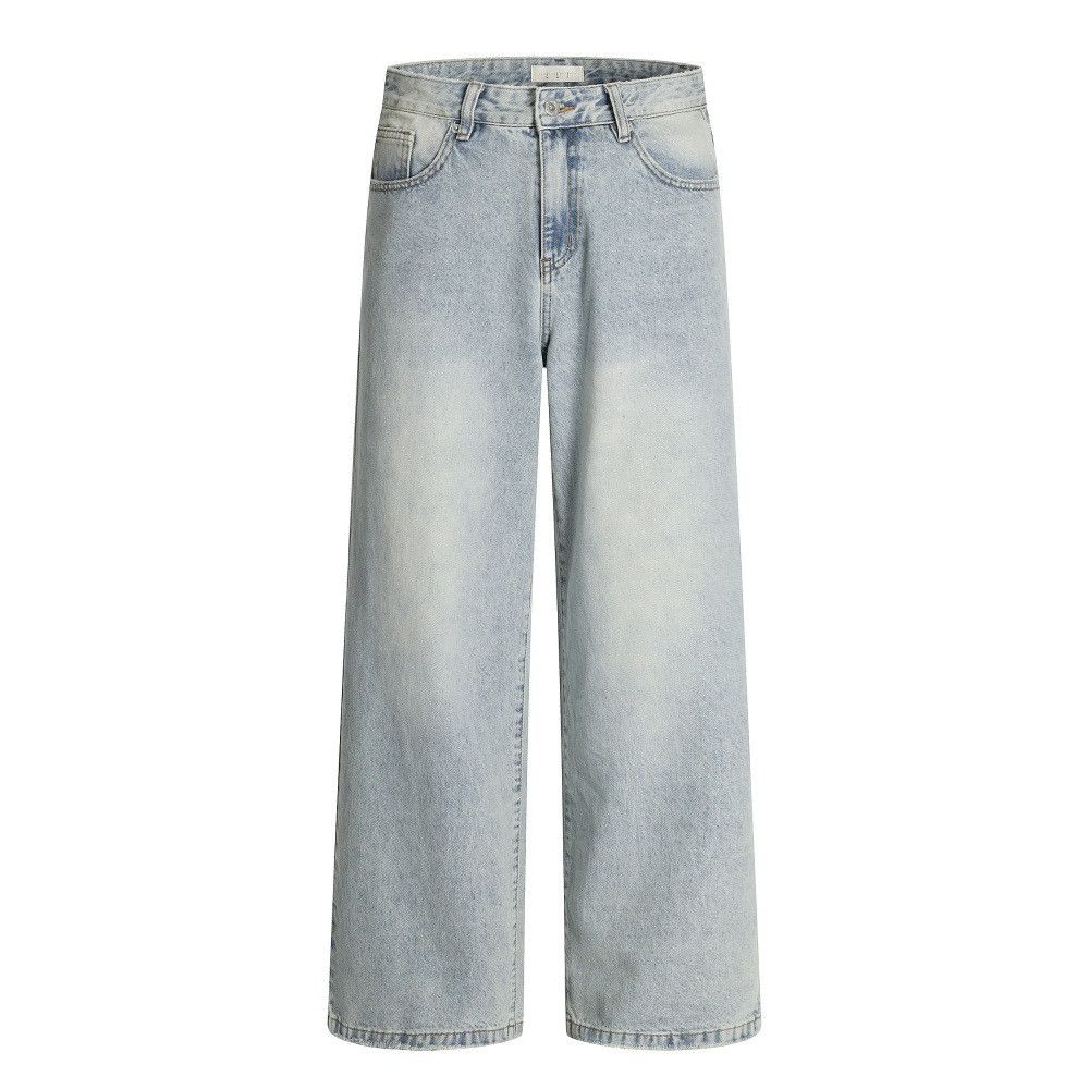 Japanese Brand × Jean Men's fashion punk retro distressed washed casual jeans Size US 34 / EU 50 - 1 Thumbnail