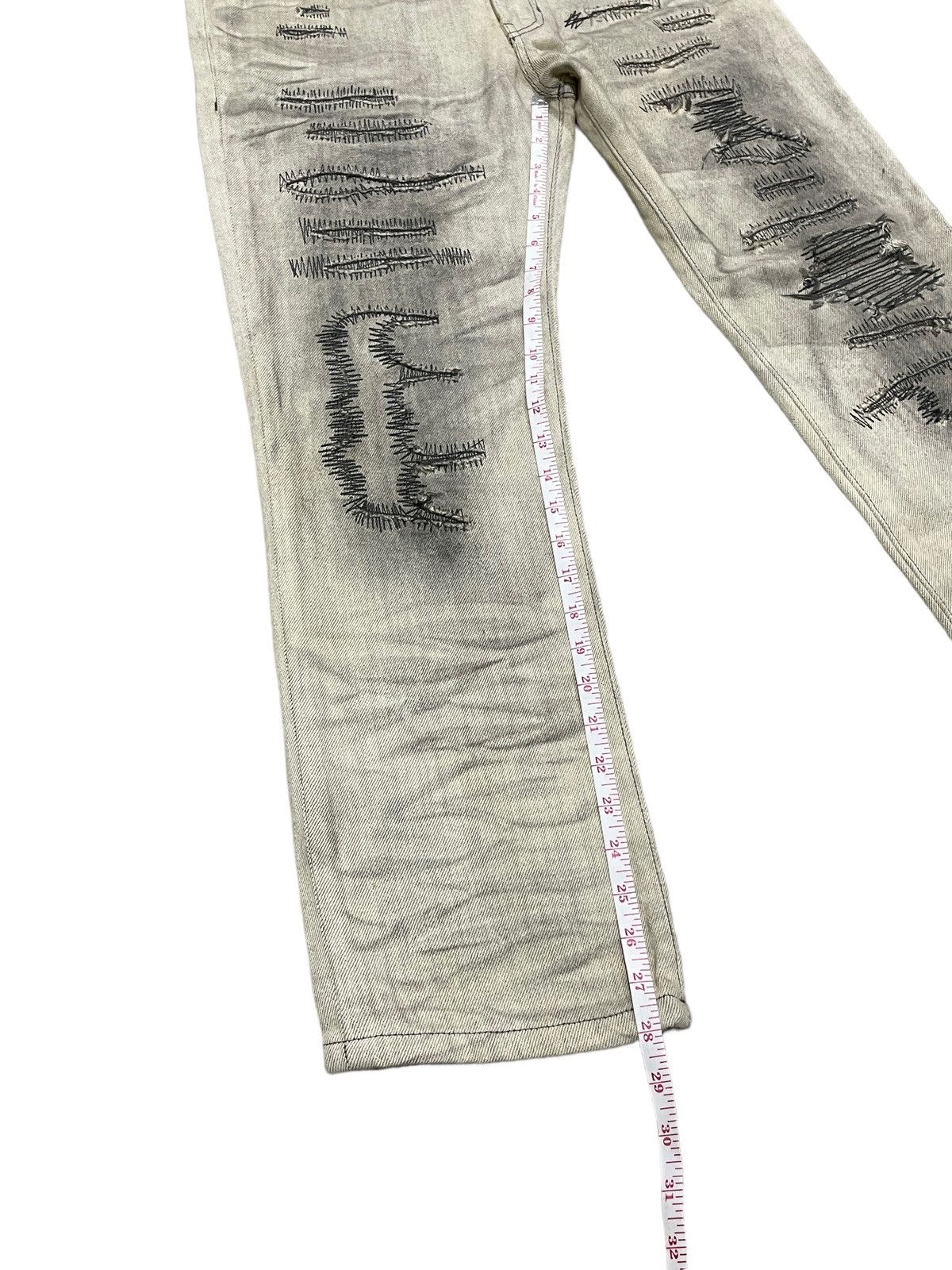 semanticdesign Vintage Semantic Design Style Flare Jeans ! Rare Design Size US 31 - 12 Thumbnail