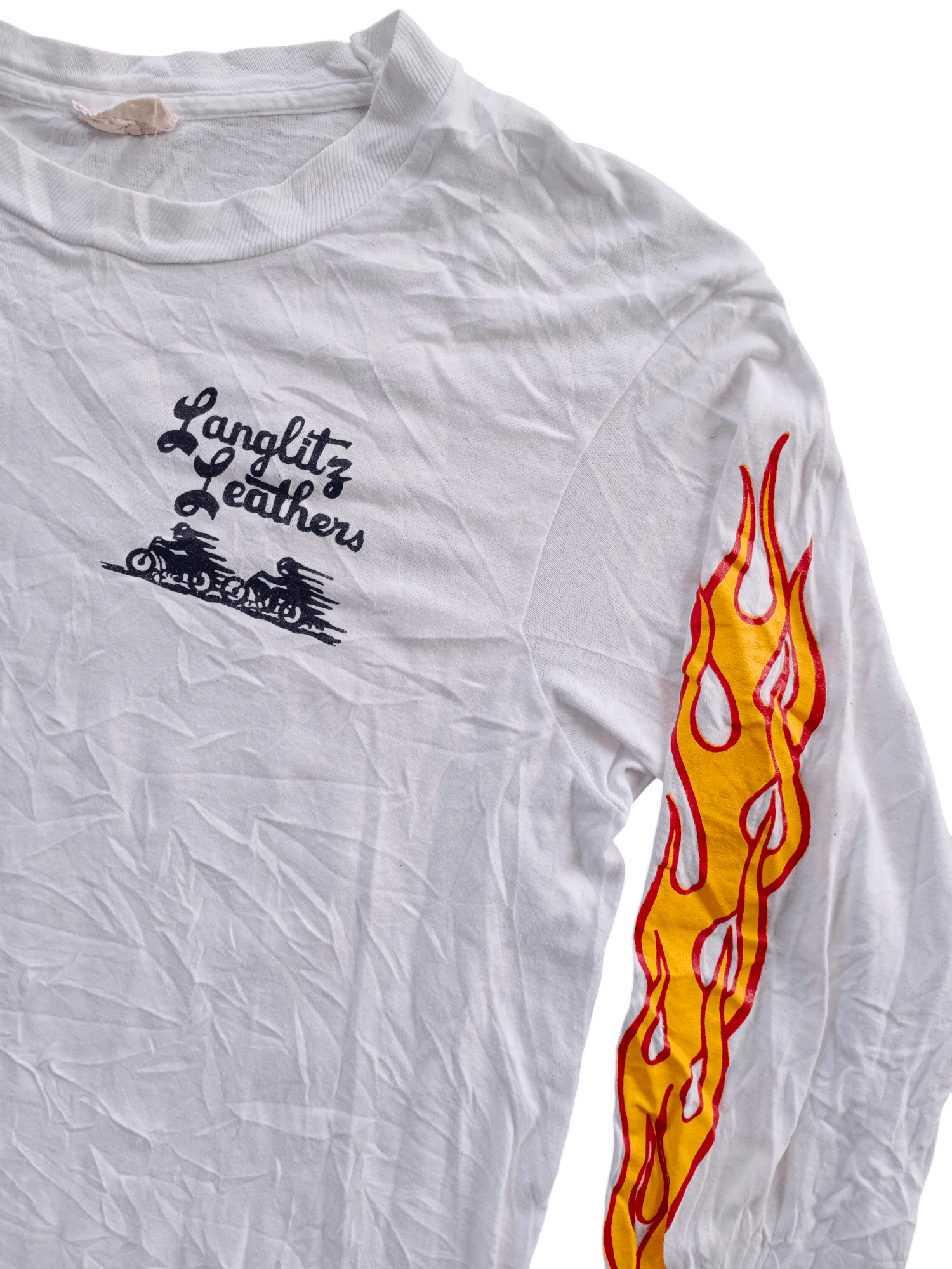 Vanson Leathers VINTAGE LANGLITZ LEATHERS T SHIRT PORTLAND OREGON USA FIRE Size US M / EU 48-50 / 2 - 3 Thumbnail