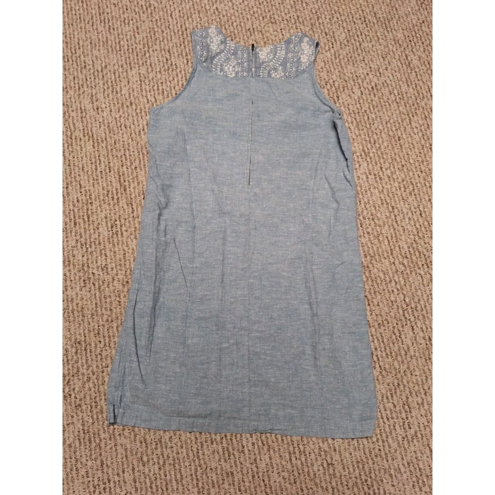 Patagonia Patagonia Dress Women 10 Sleeveless Floral Blue Knee Length Zip 10 Womens Variety Flowers Size L / US 10 / IT 46 - 3 Thumbnail