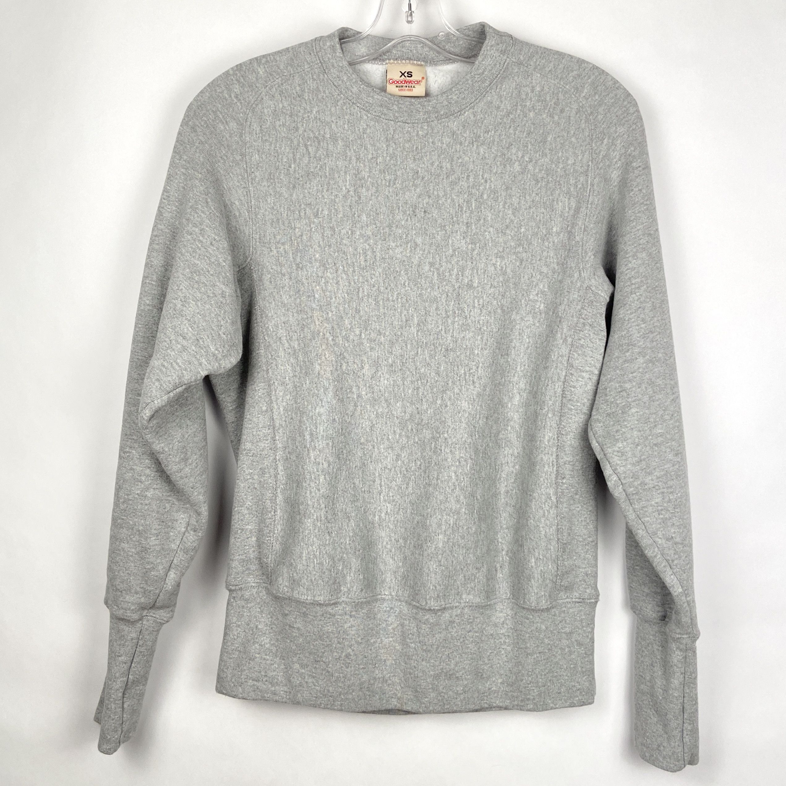 Other GOODWEAR S-CURVE RAGLAN FLEECE HEATHER GREY CREW SWEATSHIRT Size US XS / EU 42 / 0 - 1 Thumbnail