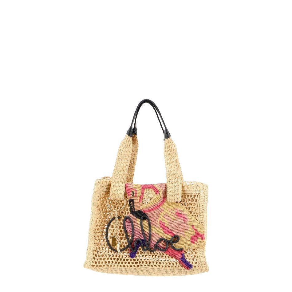 Chloe CHLOE Summer Banana East West Multicolor Beige Tote Bag New Size ONE SIZE - 1 Thumbnail