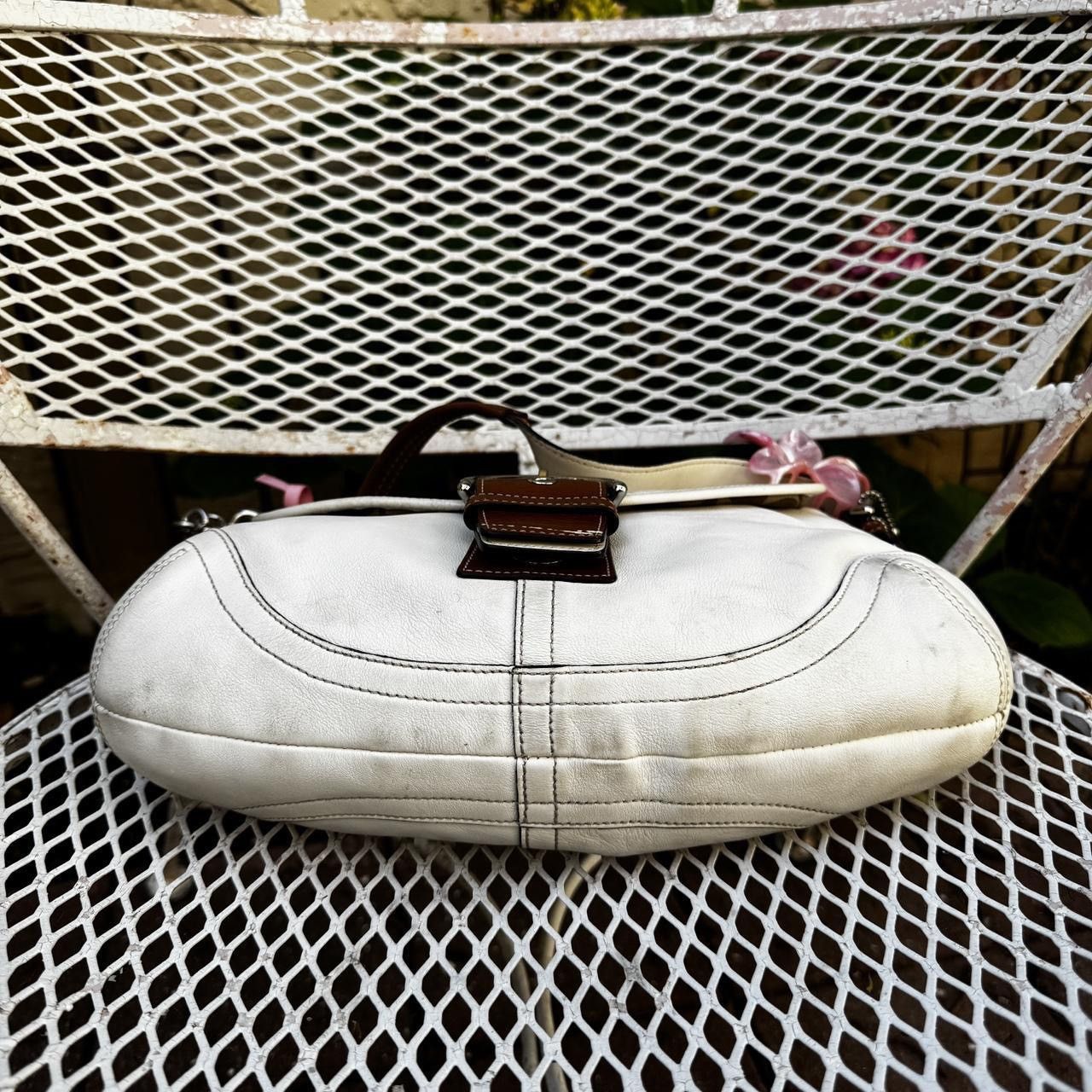 Coach Y2K Coach White Leather & Brown Large Soho Size ONE SIZE - 3 Thumbnail